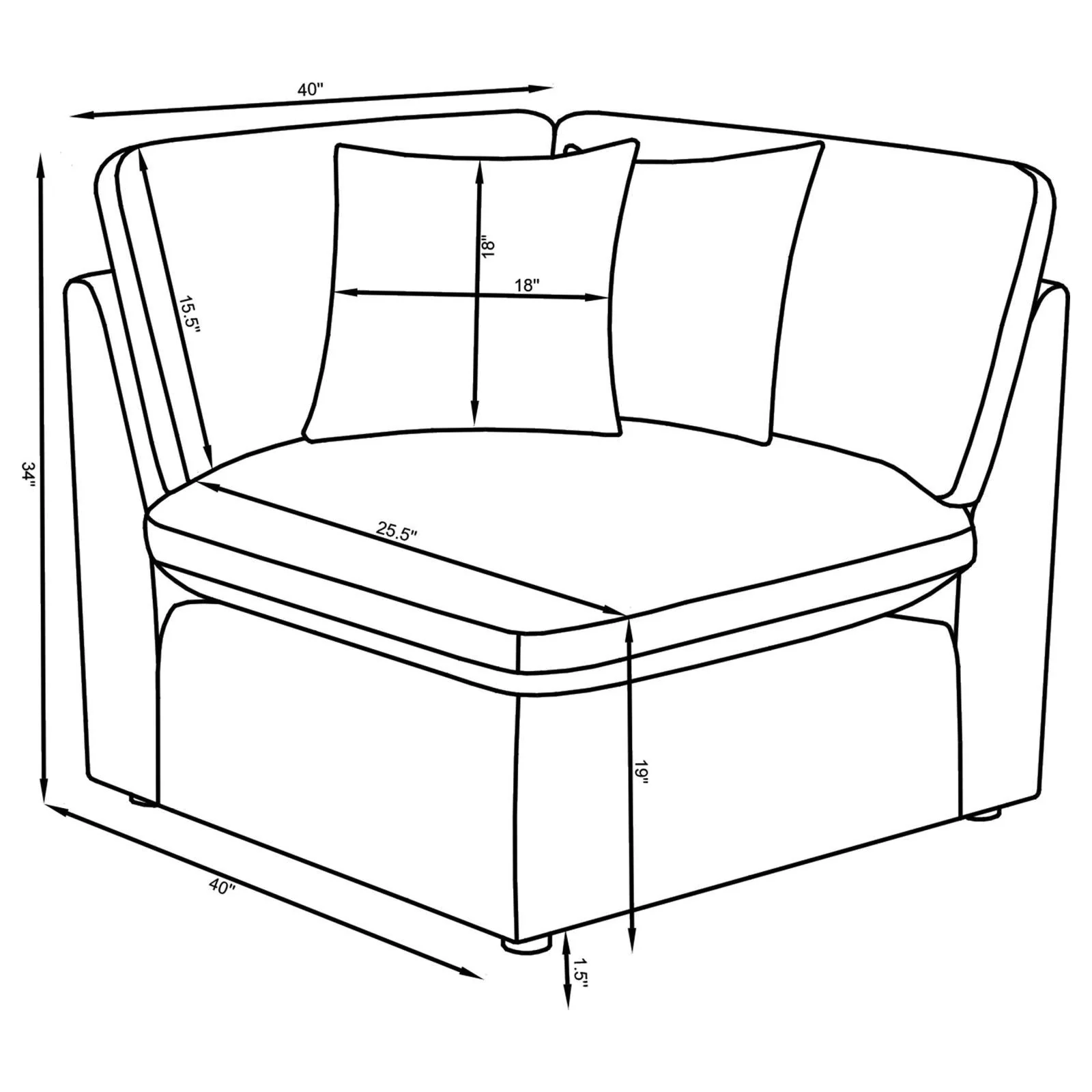 Hobson Ivory 6-Piece Upholstered Modular Sectional Sofa - Image 12