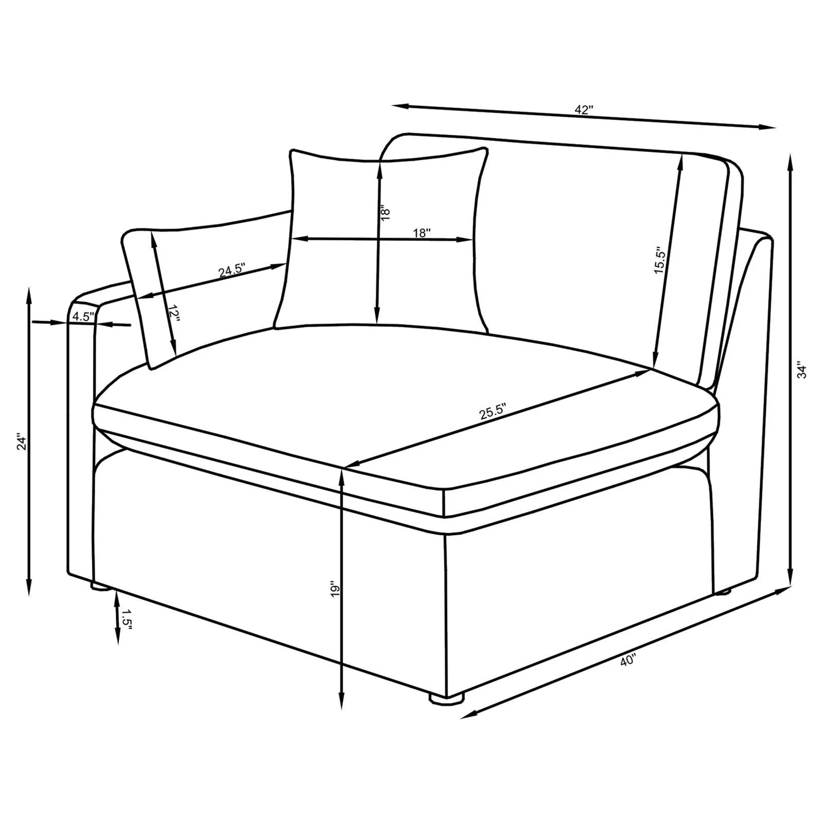 Hobson Ivory 6-Piece Upholstered Modular Sectional Sofa - Image 14