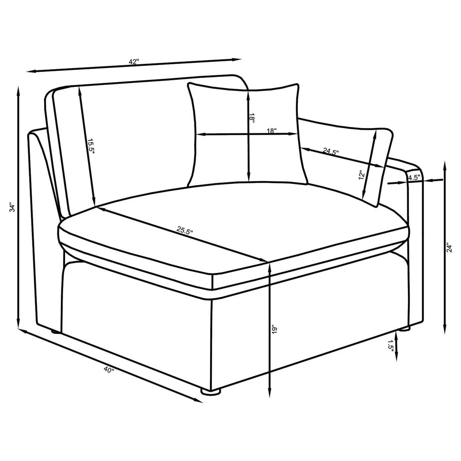 Hobson Ivory 6-Piece Upholstered Modular Sectional Sofa - Image 15