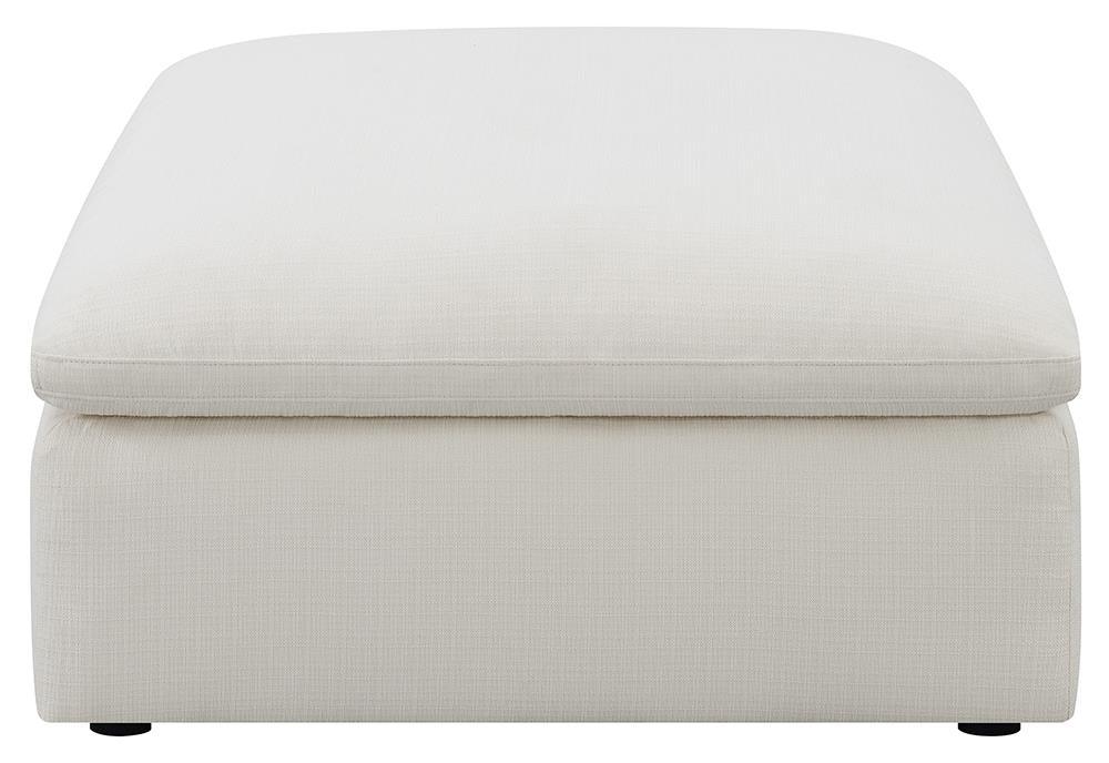 Hobson Off-White Cushion Seat Ottoman - Image 3