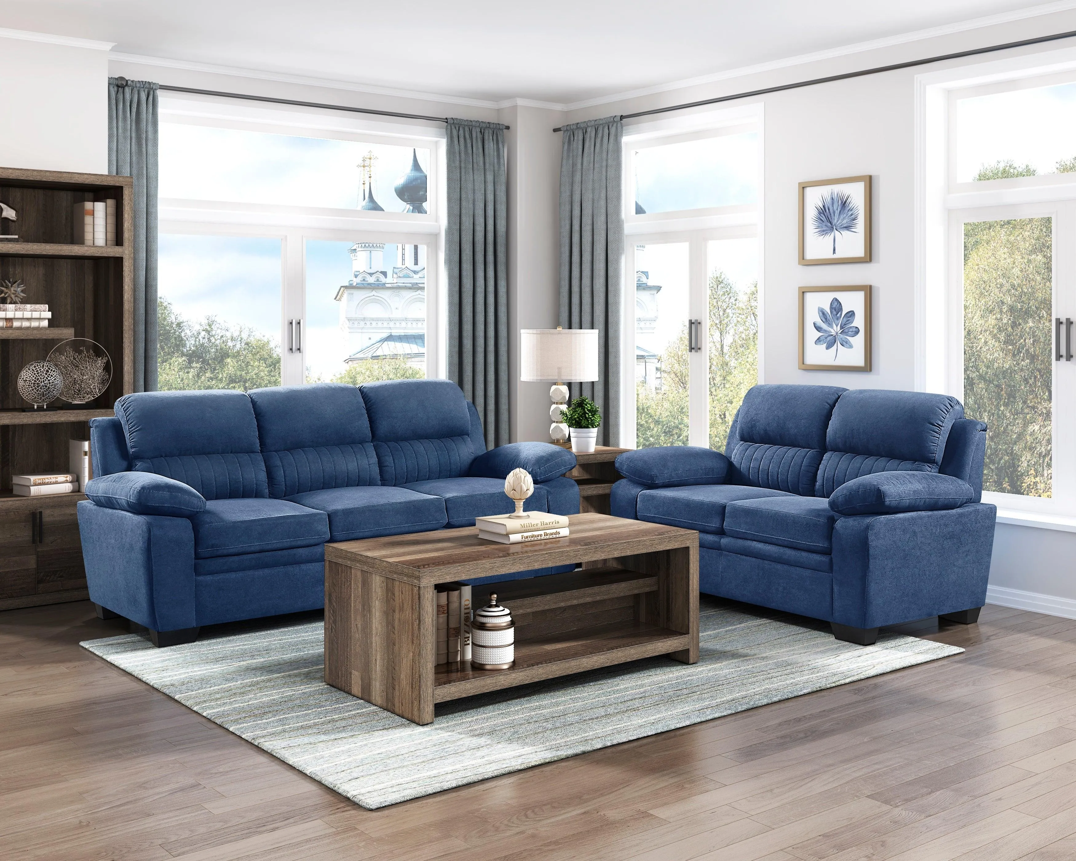 Holleman Blue Sofa - Image 2