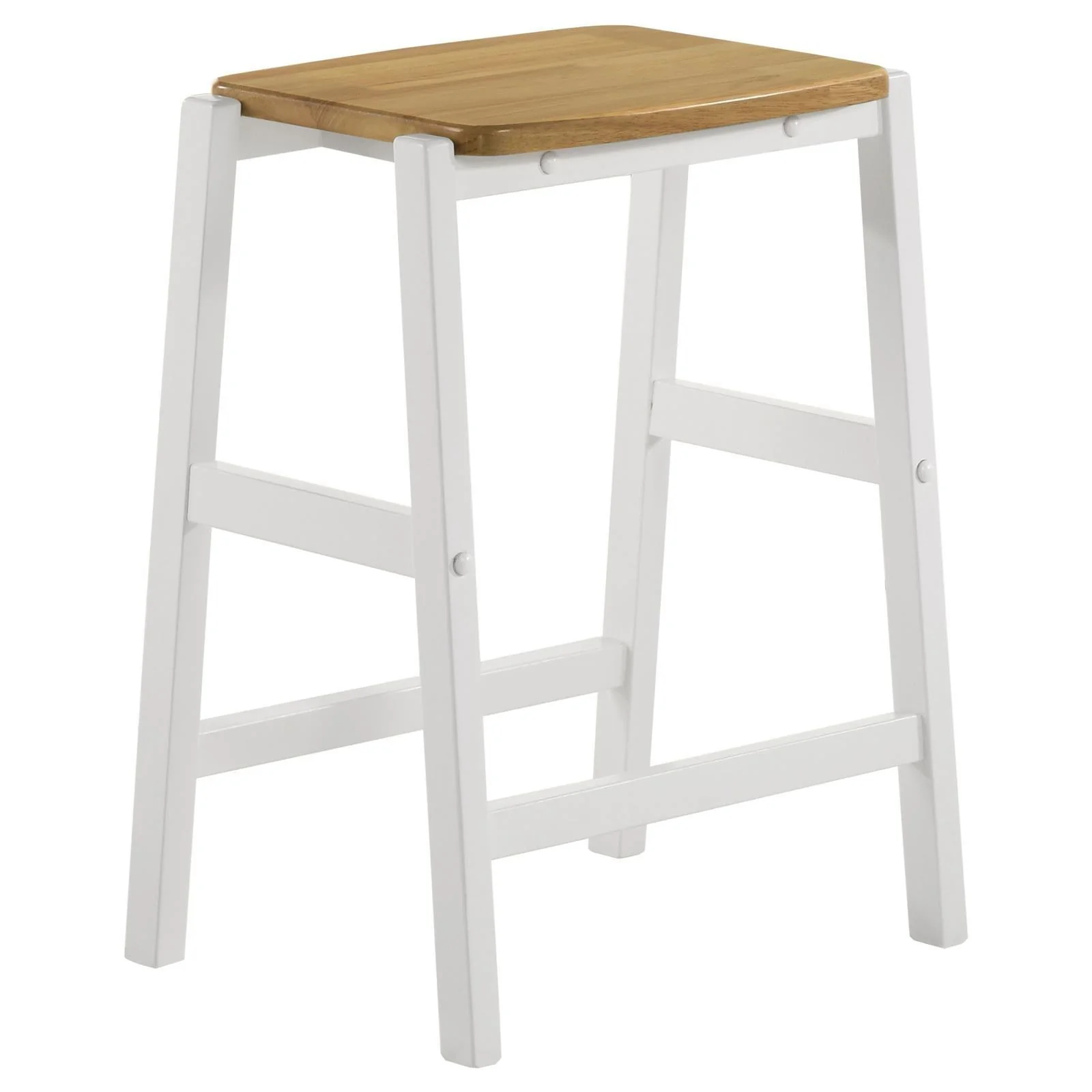 Hollis Brown/White 3-Piece Kitchen Island Counter Height Table with Stools - Image 6