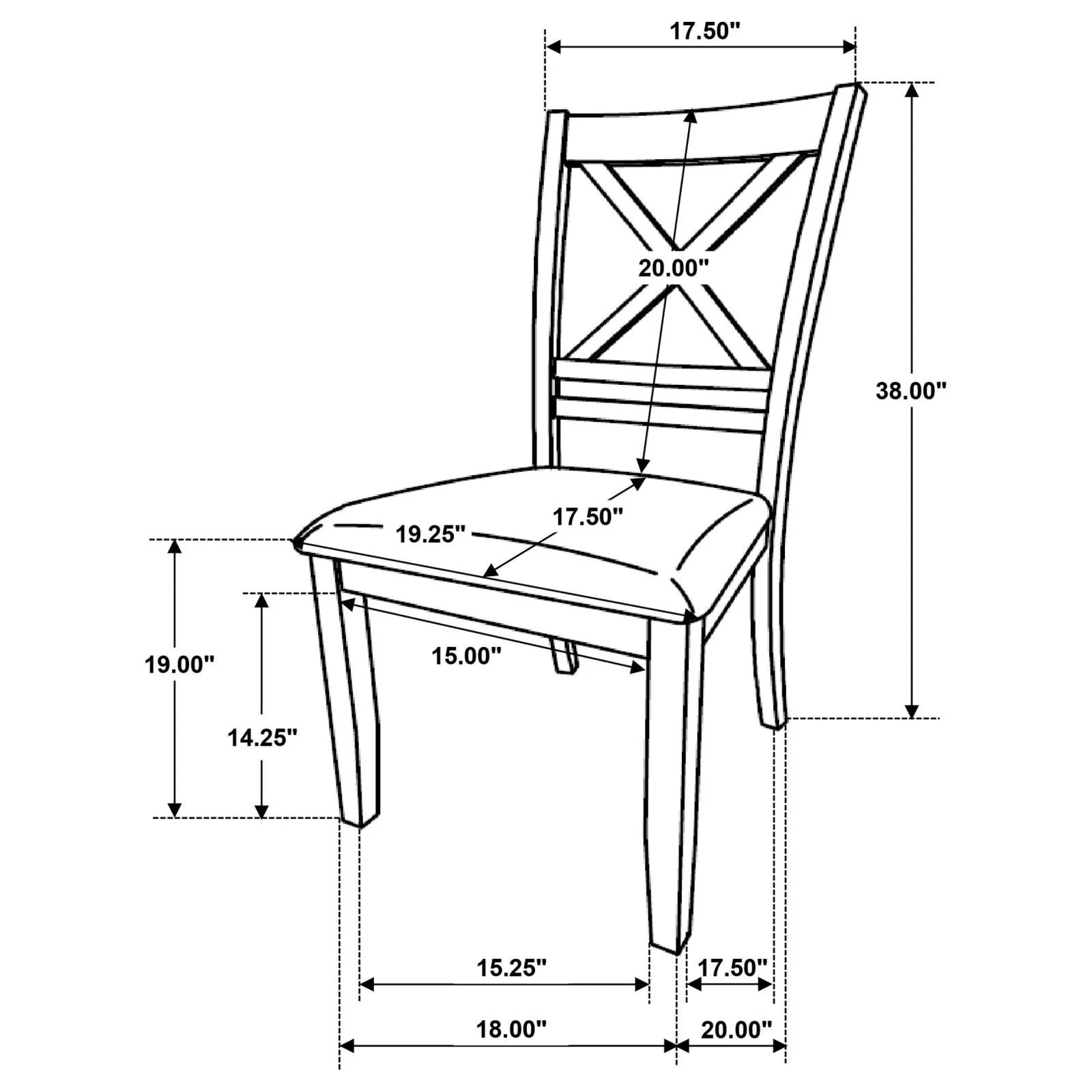 Hollis Brown/White 5-Piece Rectangular Dining Set - Image 14