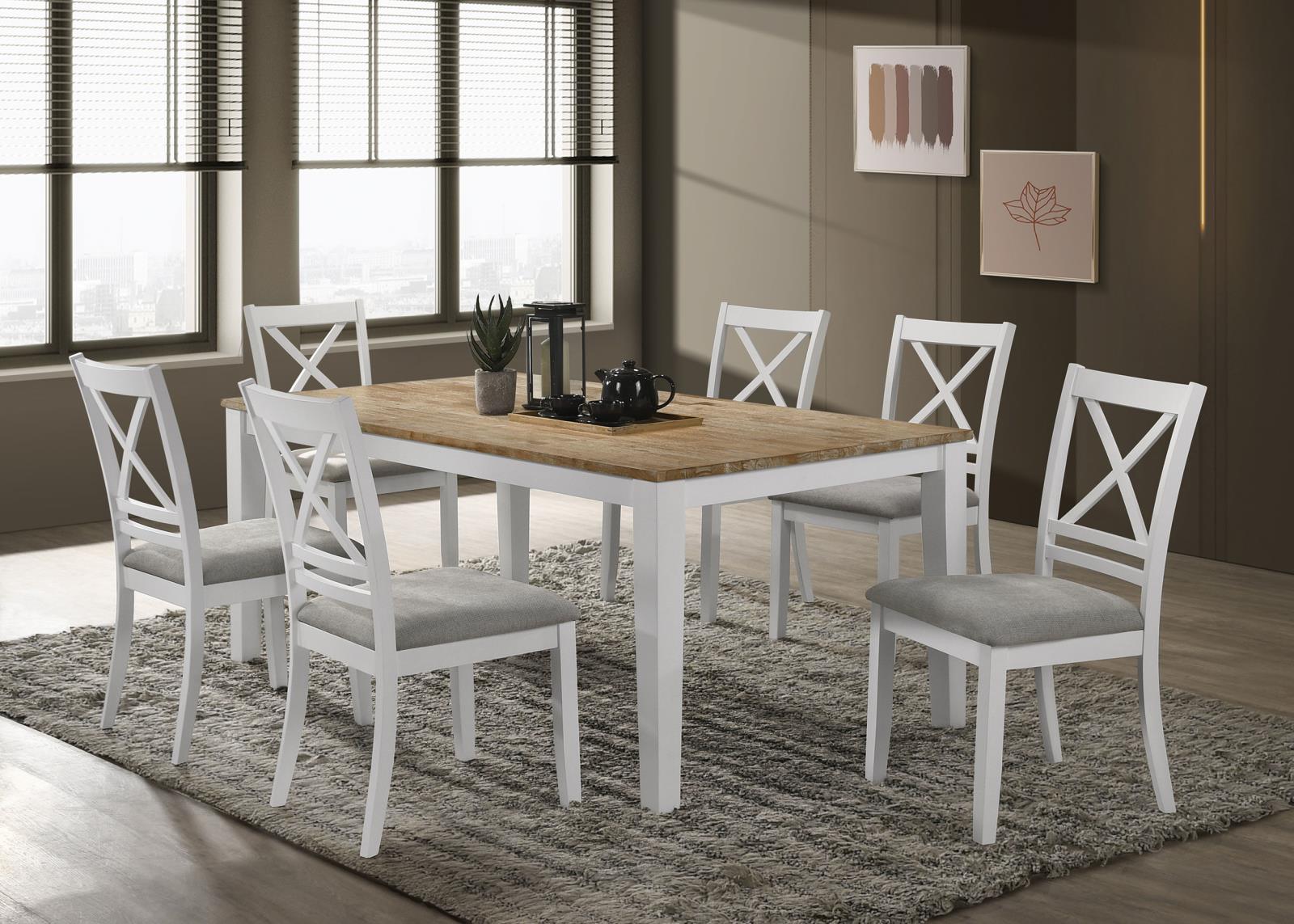 Hollis Cross Back Wood Dining Side Chair White (Set of 2) - Image 10