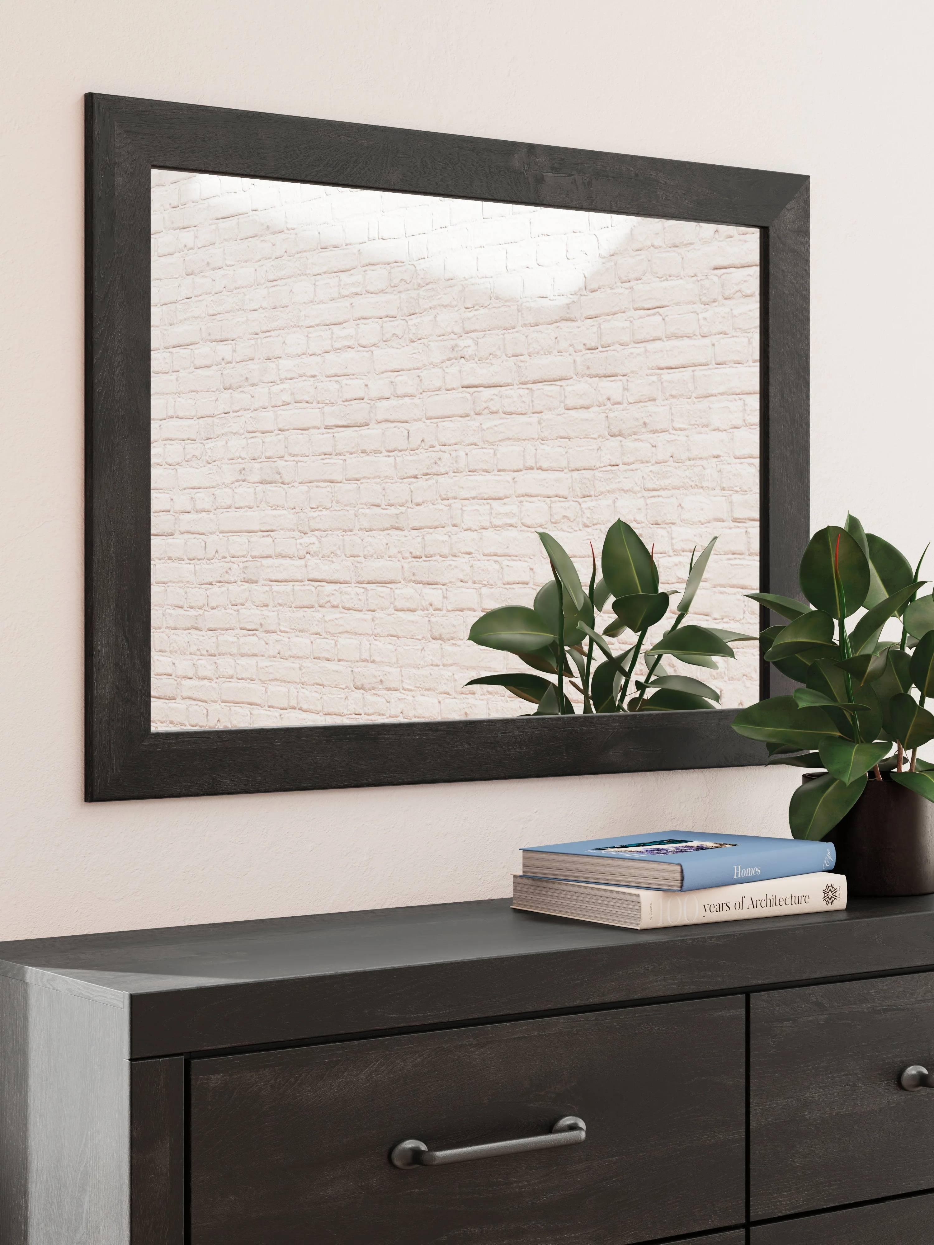 Hollivern Dark Gray Dresser and Mirror - Image 9