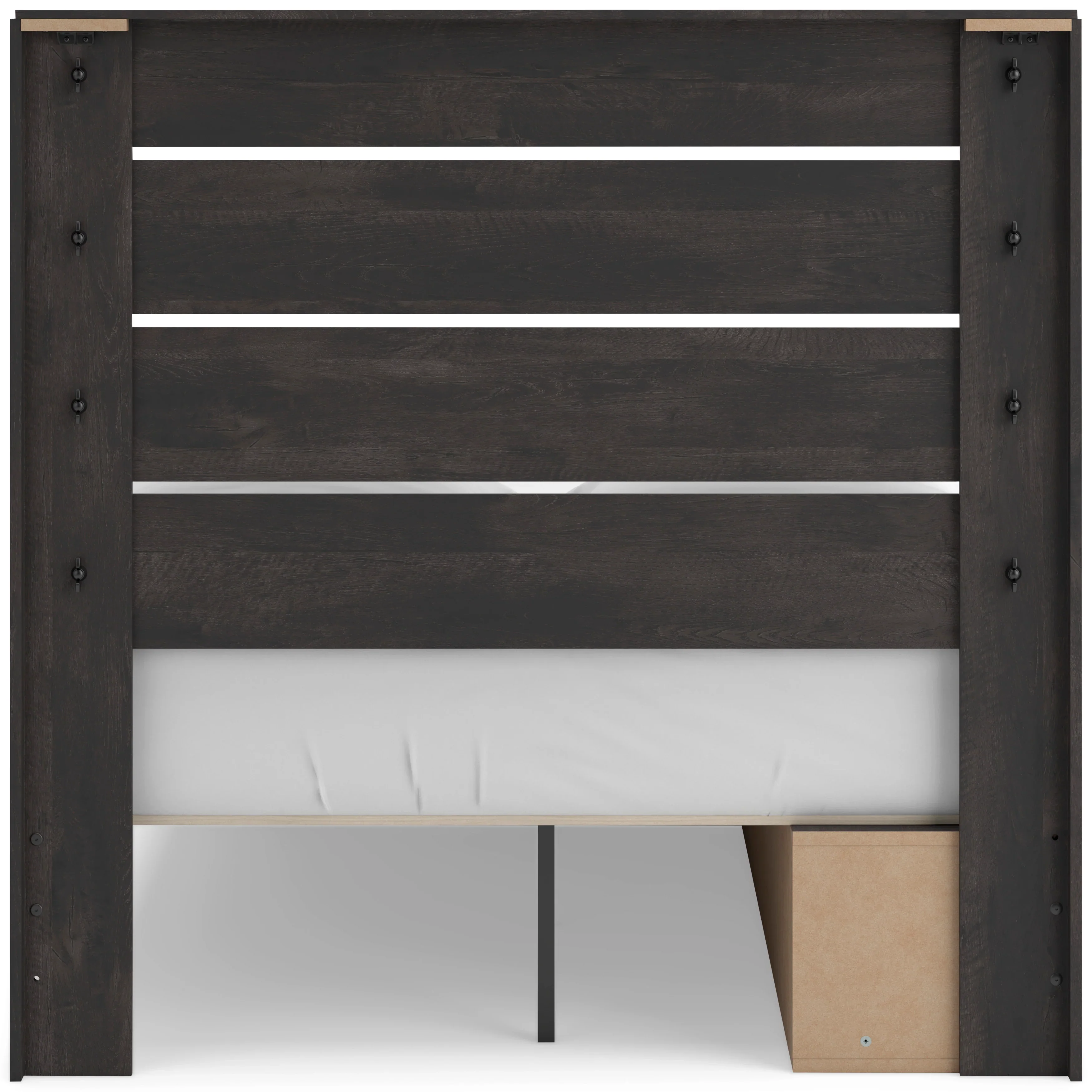Hollivern Dark Gray Queen Panel Bed with Storage - Image 7