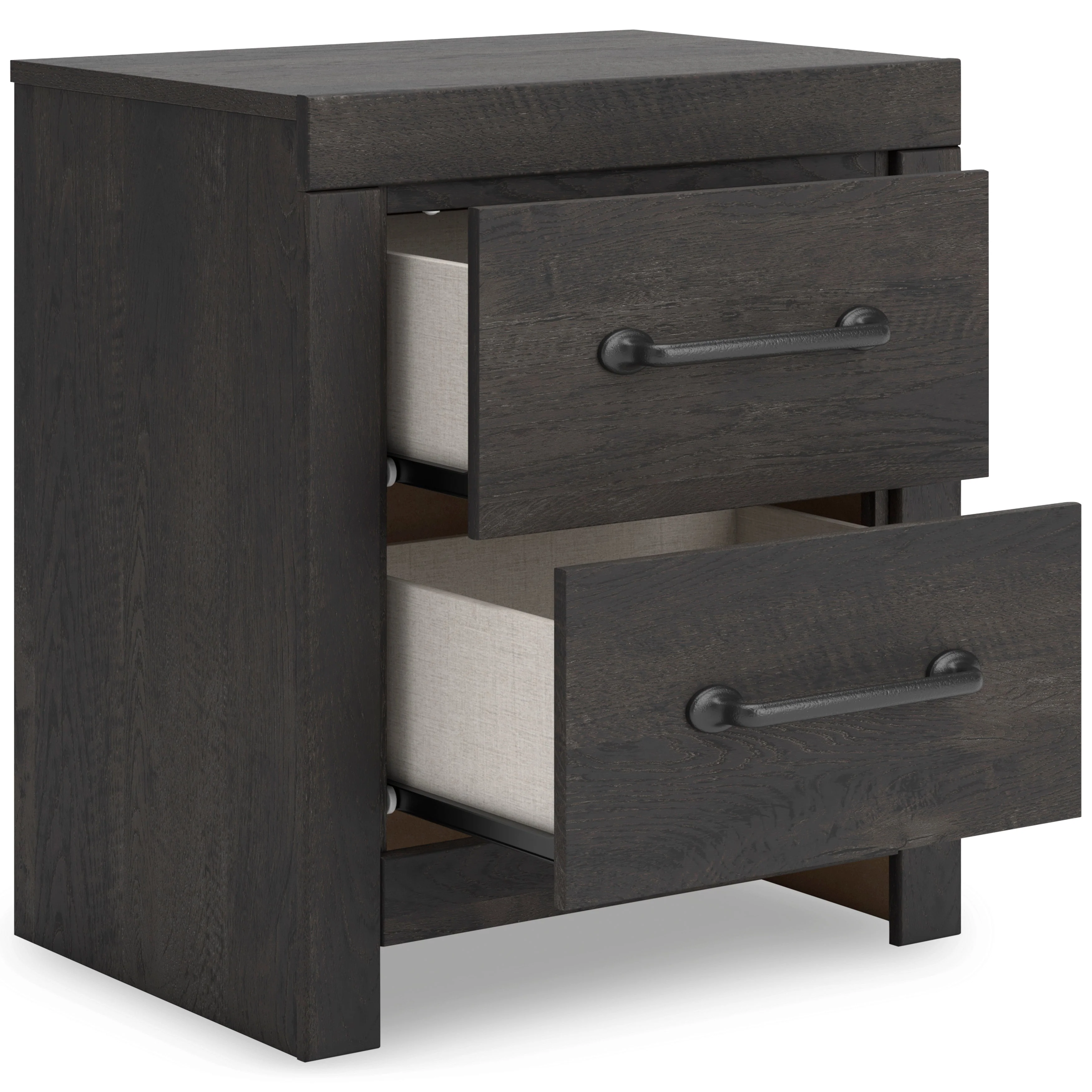 Hollivern Dark Gray Storage Panel Bedroom Set with 2 One-Side Drawers - Image 13