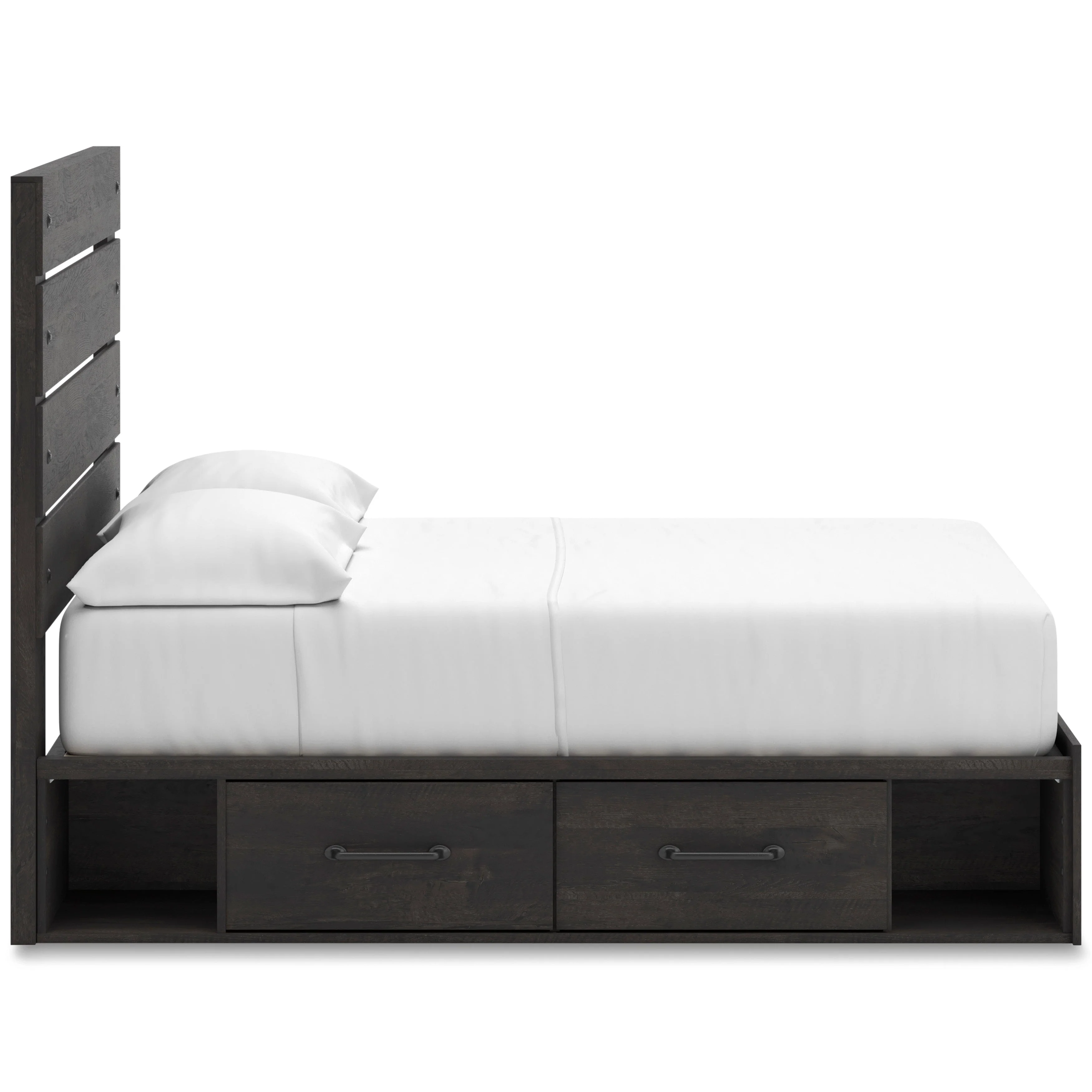 Hollivern Dark Gray Storage Panel Bedroom Set with 2 One-Side Drawers - Image 5