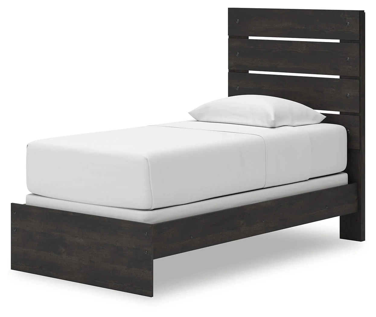 Hollivern Dark Gray Twin Panel Bed - Image 5