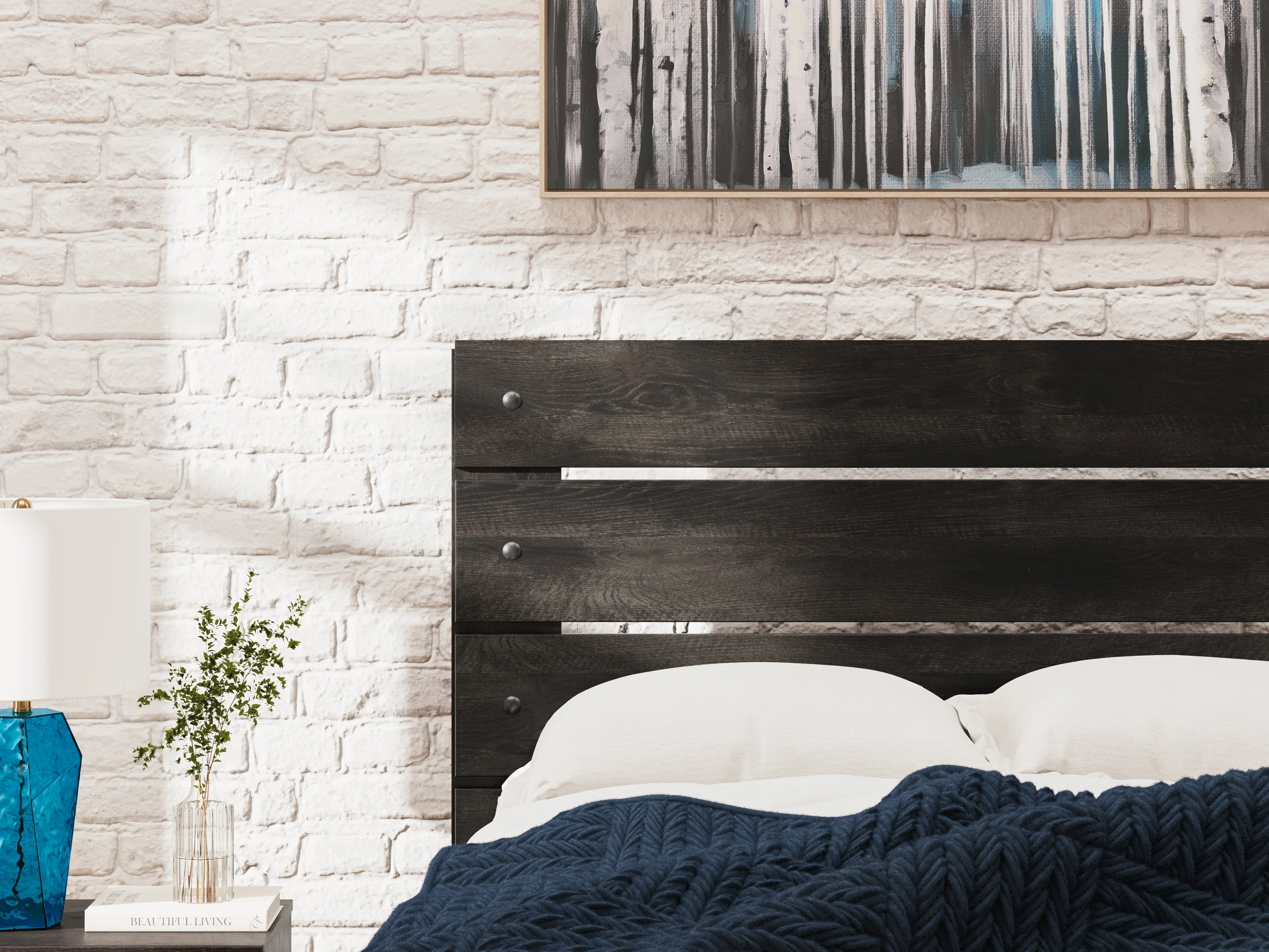 Hollivern Dark Gray Twin Panel Bed with Storage - Image 10