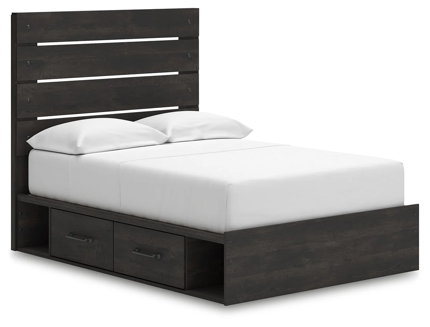 Hollivern Full Panel Bed with Storage with Mirrored Dresser and Chest in Dark Gray - Image 19