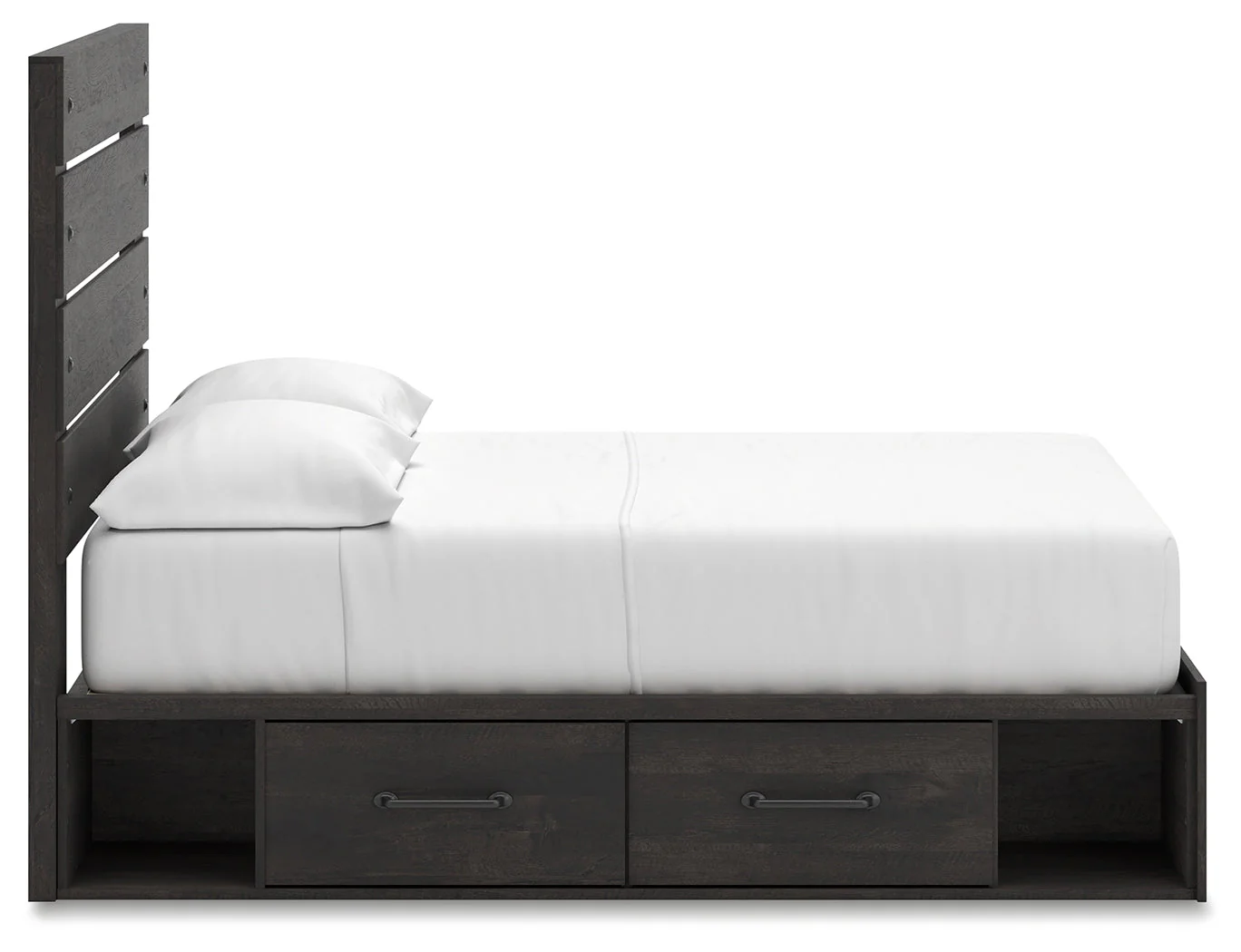 Hollivern Full Panel Bed with Storage with Mirrored Dresser, Chest and 2 Nightstands in Dark Gray - Image 21