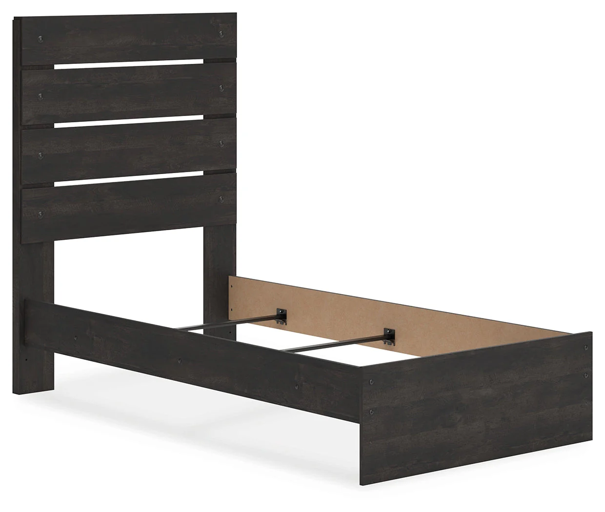 Hollivern Twin Panel Bed with Mirrored Dresser and Chest in Dark Gray - Image 24