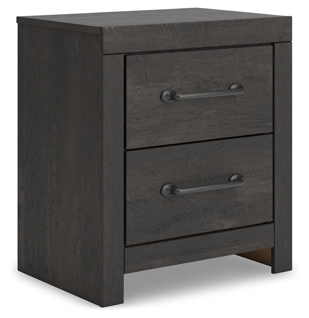 Hollivern Twin Panel Bed with Storage with Mirrored Dresser, Chest and 2 Nightstands in Dark Gray - Image 26