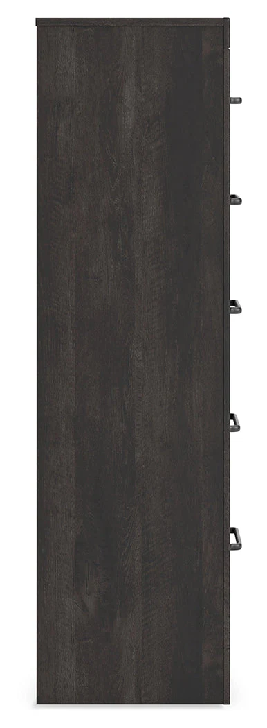 Hollivern Twin Panel Storage Bed with Mirrored Dresser and Chest in Dark Gray - Image 12