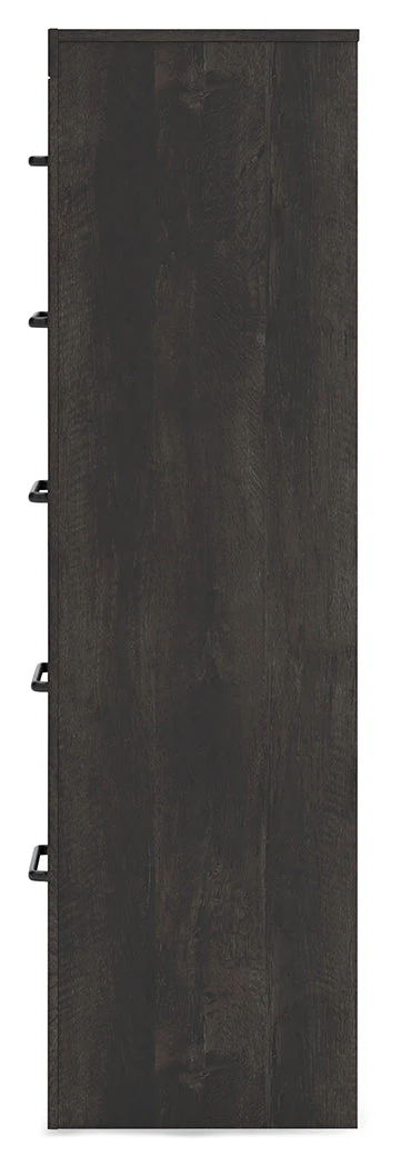 Hollivern Twin Panel Storage Bed with Mirrored Dresser and Chest in Dark Gray - Image 14