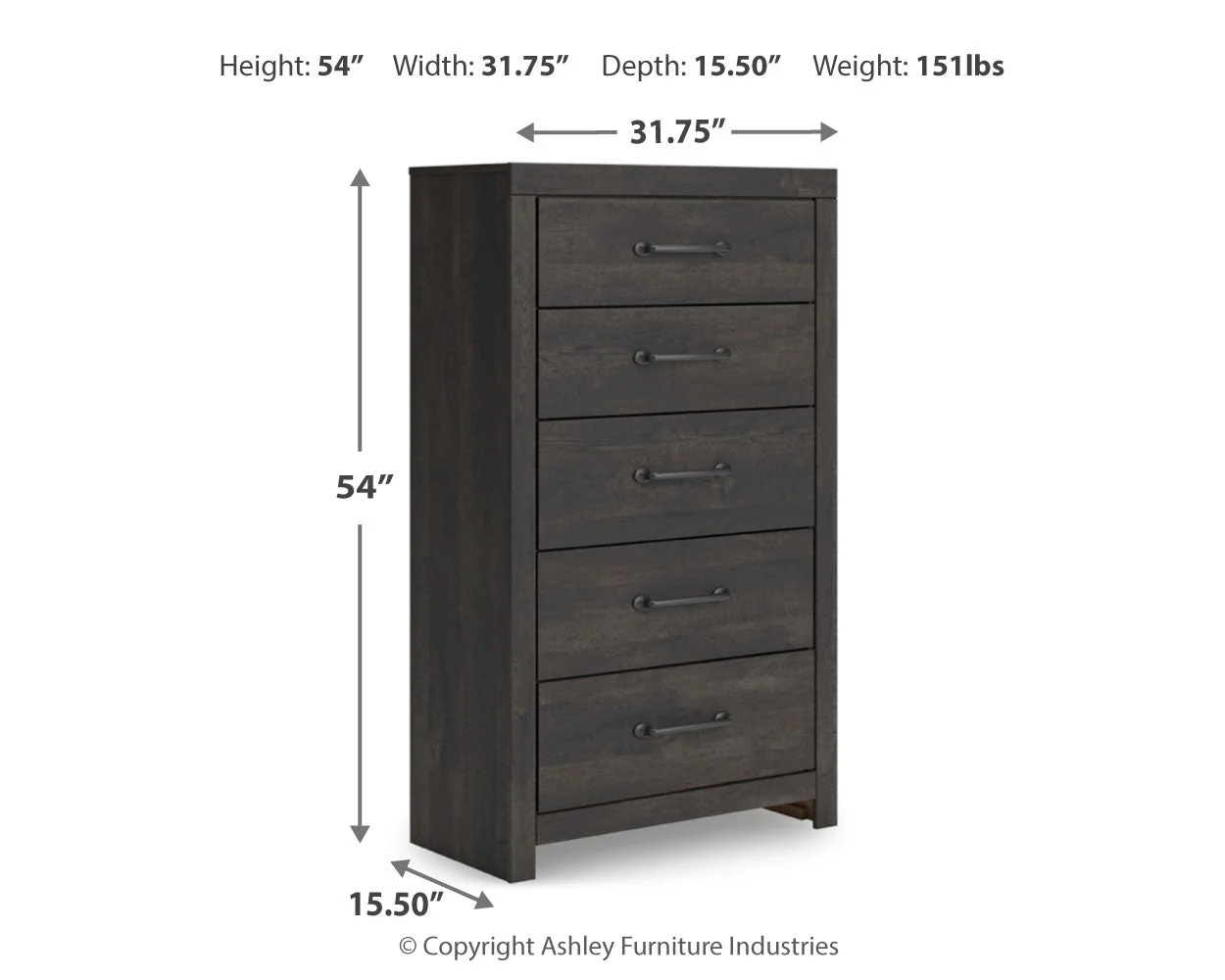 Hollivern Twin Panel Storage Bed with Mirrored Dresser and Chest in Dark Gray - Image 17