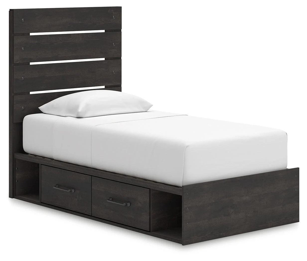 Hollivern Twin Panel Storage Bed with Mirrored Dresser and Chest in Dark Gray - Image 19