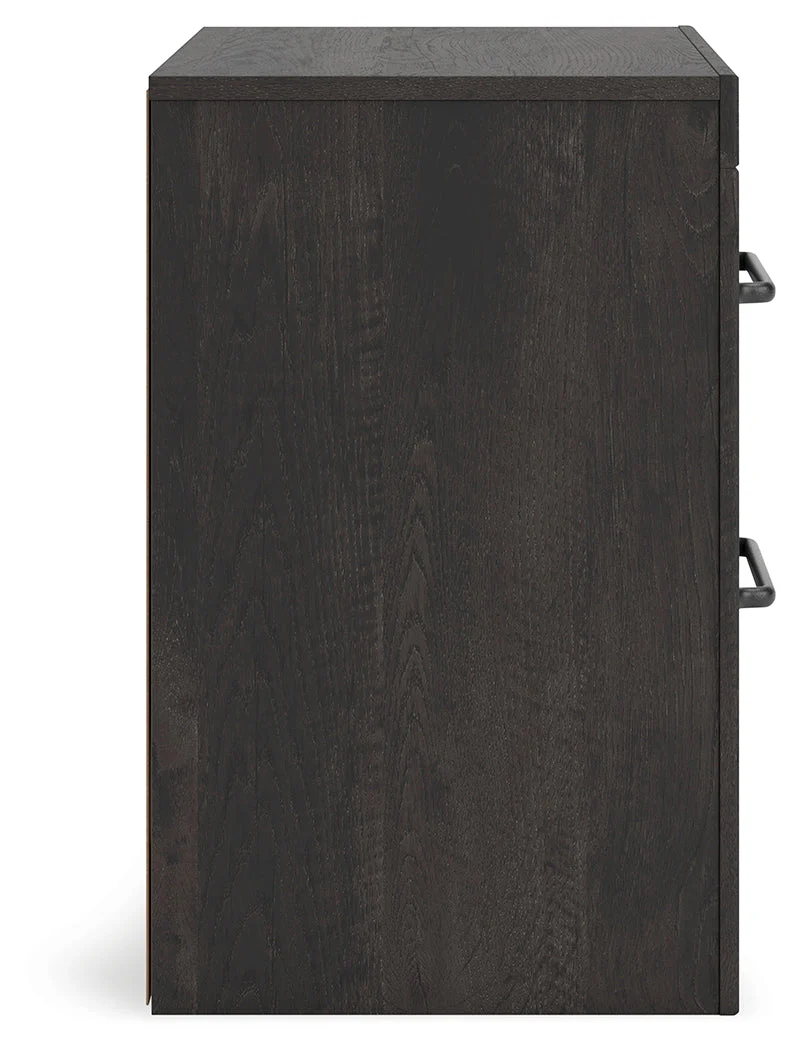 Hollivern Twin Panel Storage Bed with Mirrored Dresser, Chest and Nightstand in Dark Gray - Image 30