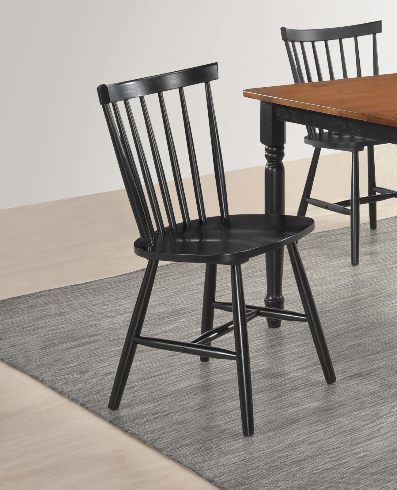 Hollyoak Windsor Spindle Back Dining Side Chairs Black (Set of 2) - Image 9