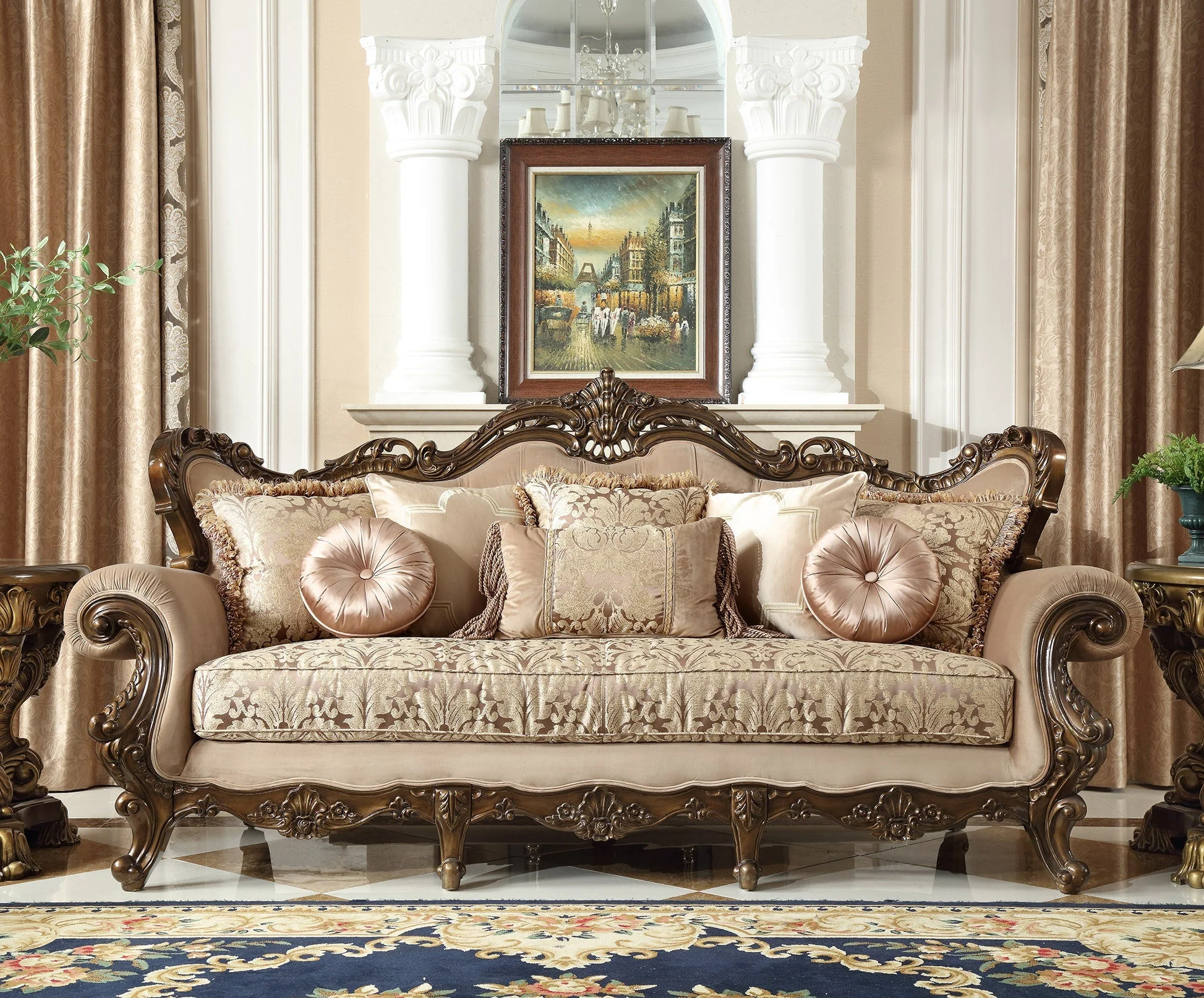 Homey Design HD-6935 Perfect Brown 3-Piece Set - Image 4