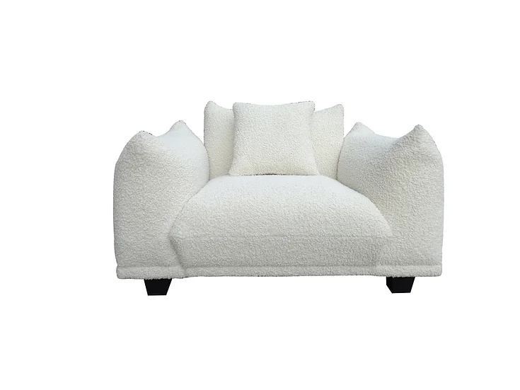 Homey Luxury White 2 Piece Living Room Set - Image 3