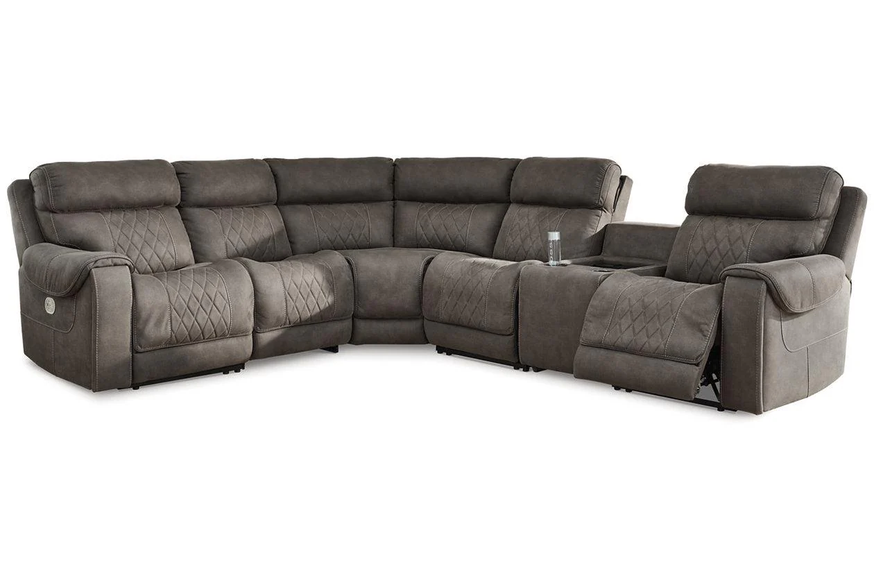 Hoopster Gunmetal 6-Piece Power Reclining Sectional - Image 11