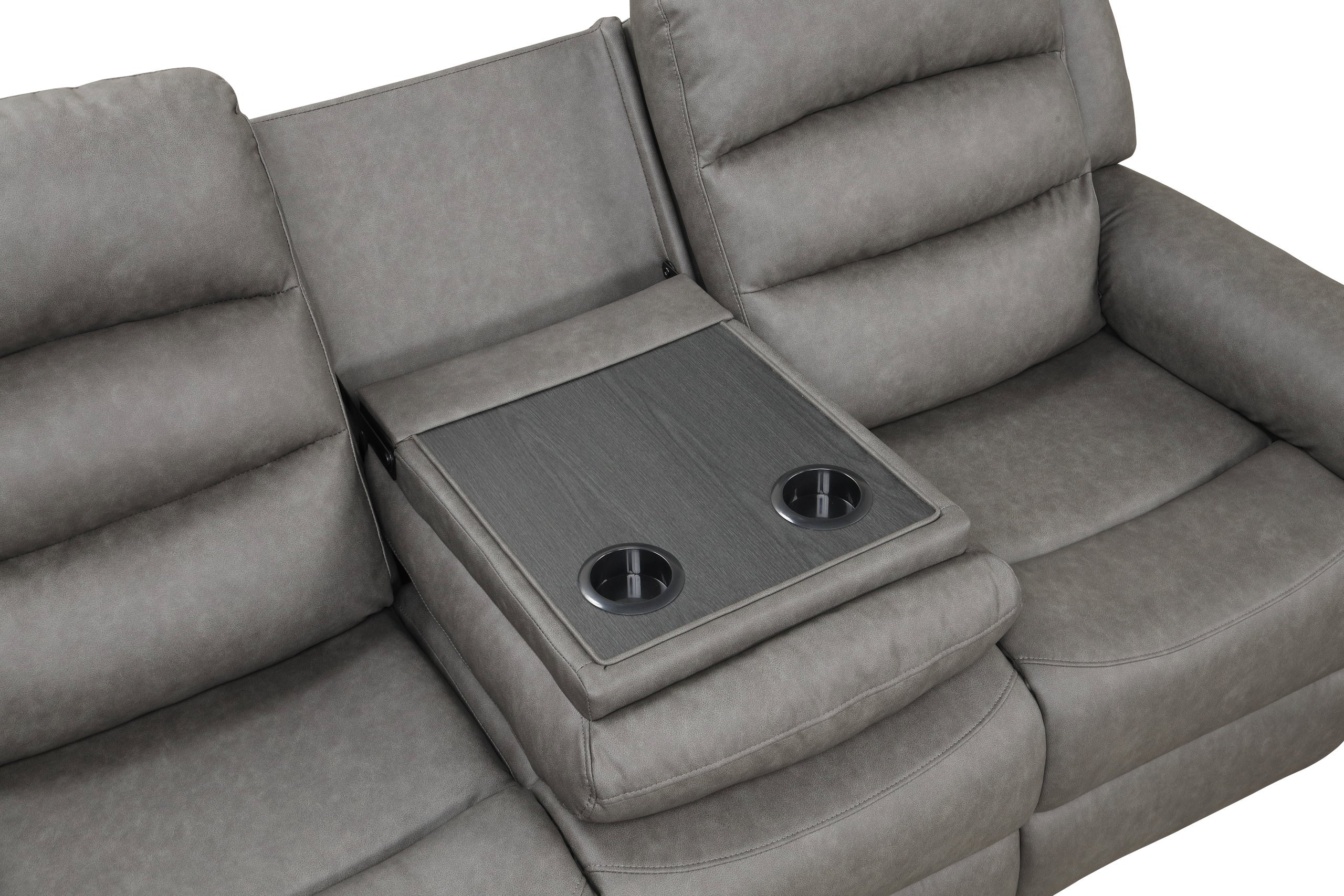 Hope Gray 3-Piece Reclining Living Room Set - Image 3