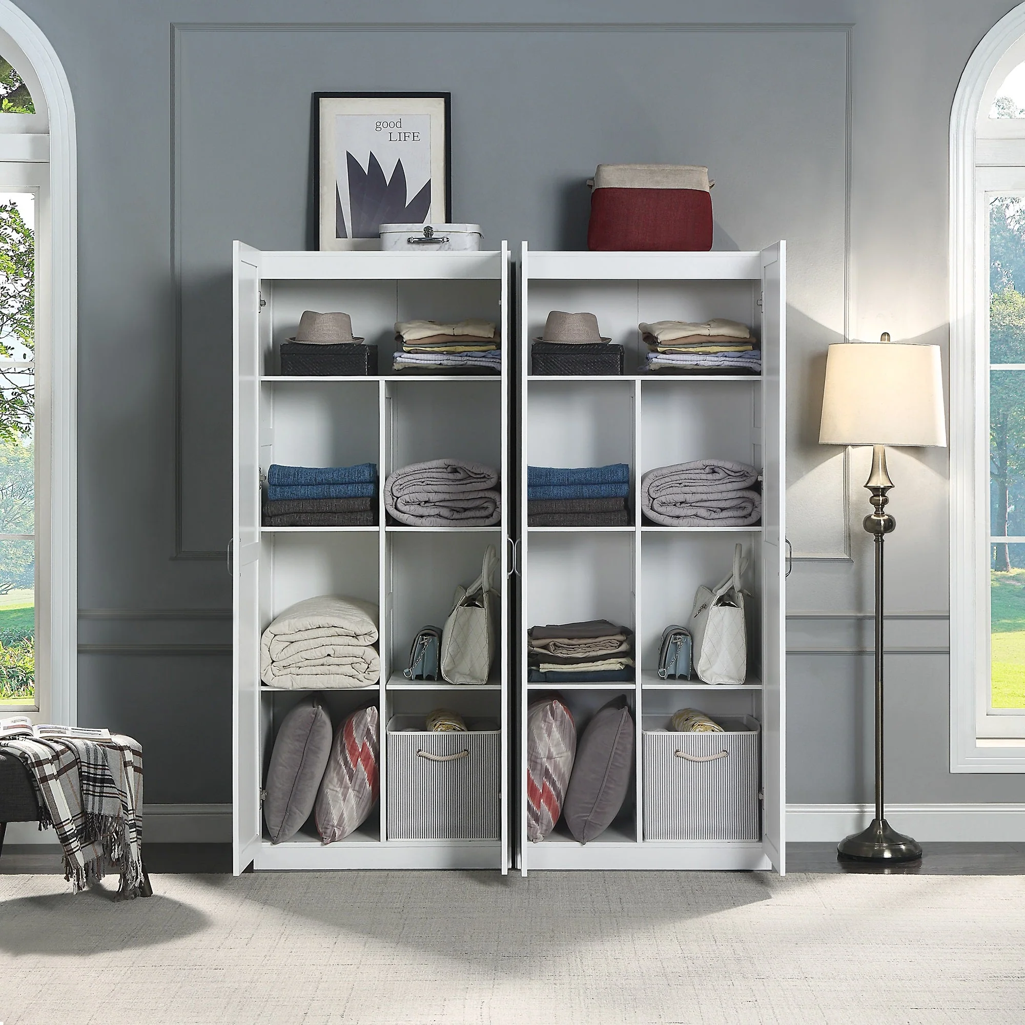 Hopkins Storage Closet 2.0 in White (set of 2) - Image 4