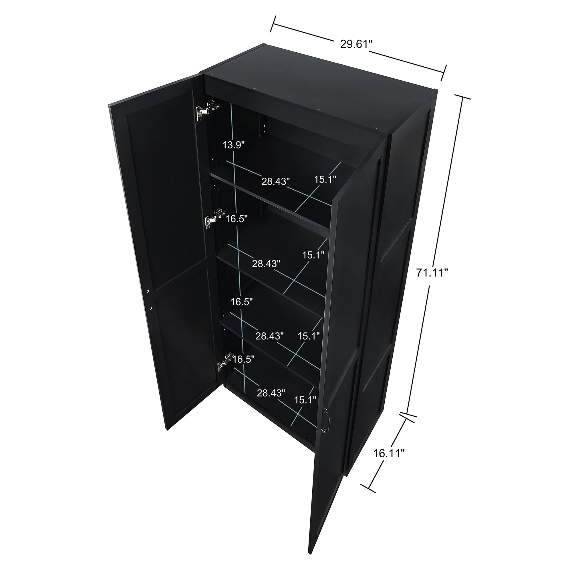 Hopkins Storage Closet 3.0 in Black (set of 2) - Image 3