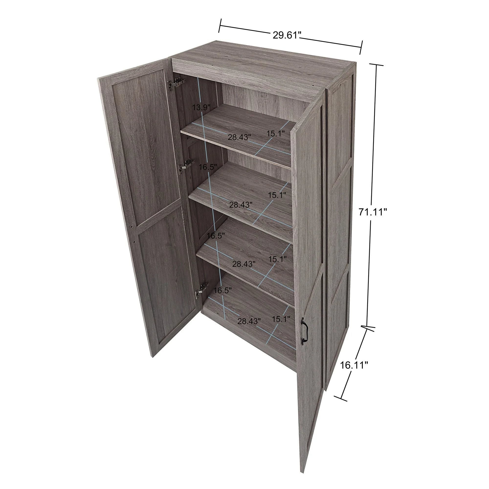 Hopkins Storage Closet 3.0 in Grey (set of 2) - Image 3