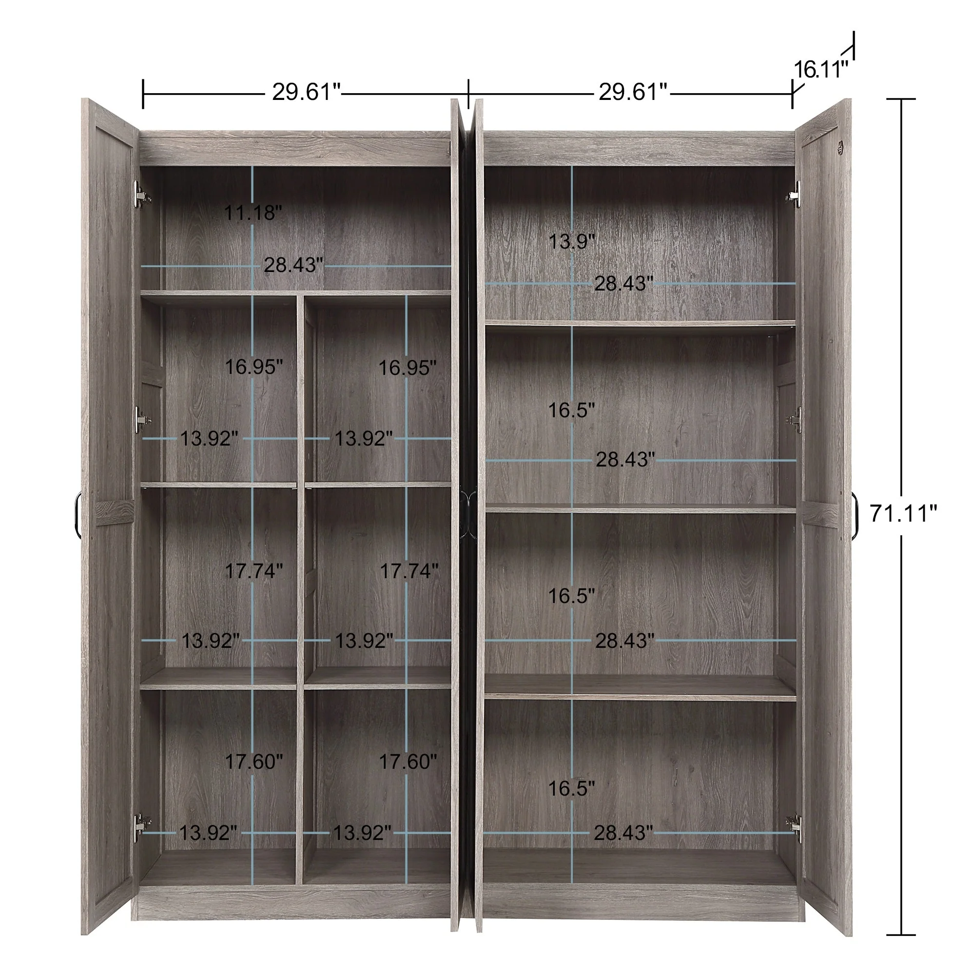 Hopkins Storage Closet 4.0 in Grey (set of 2) - Image 3