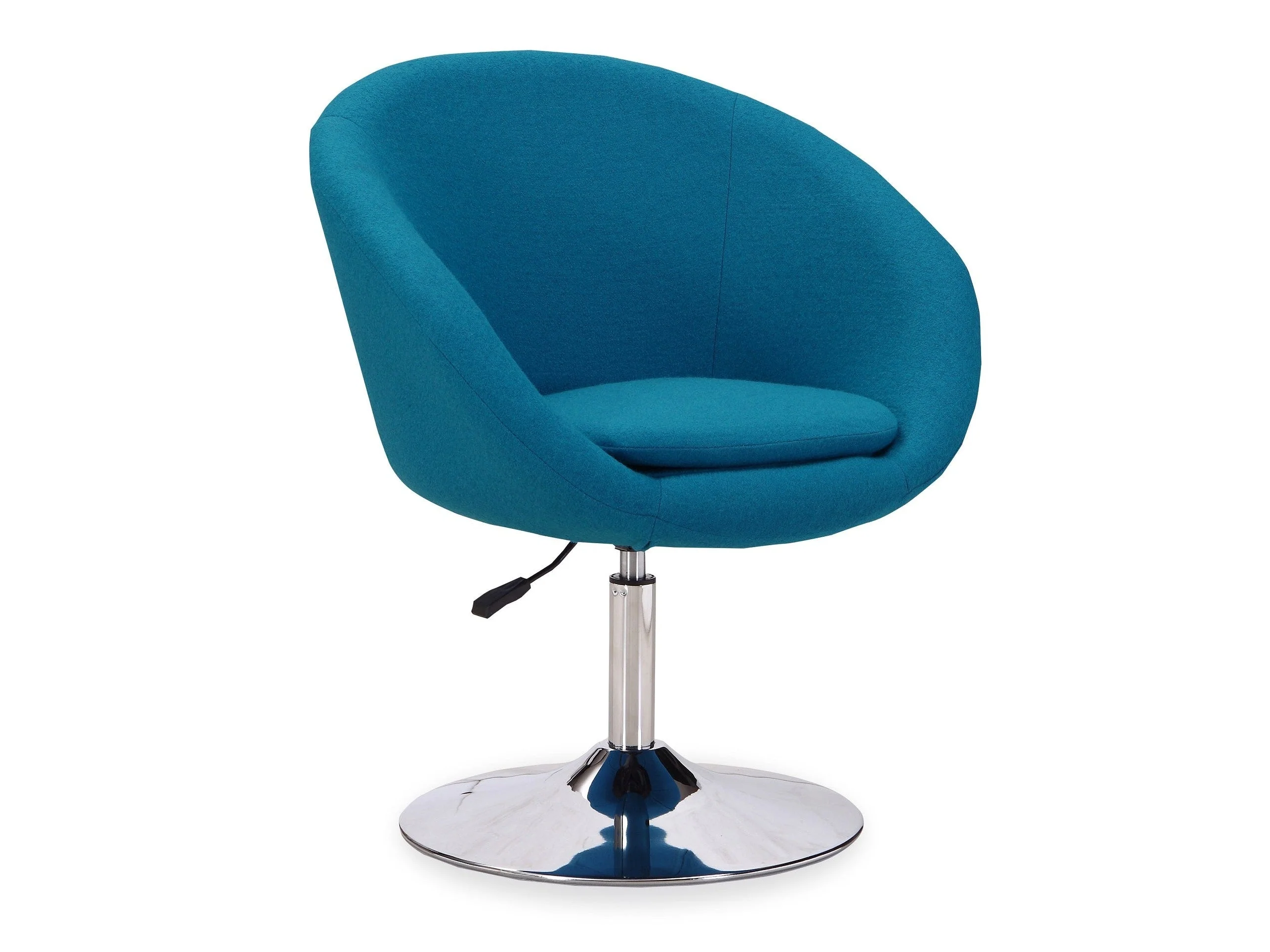 Hopper Swivel Adjustable Height Chair in Blue and Polished Chrome