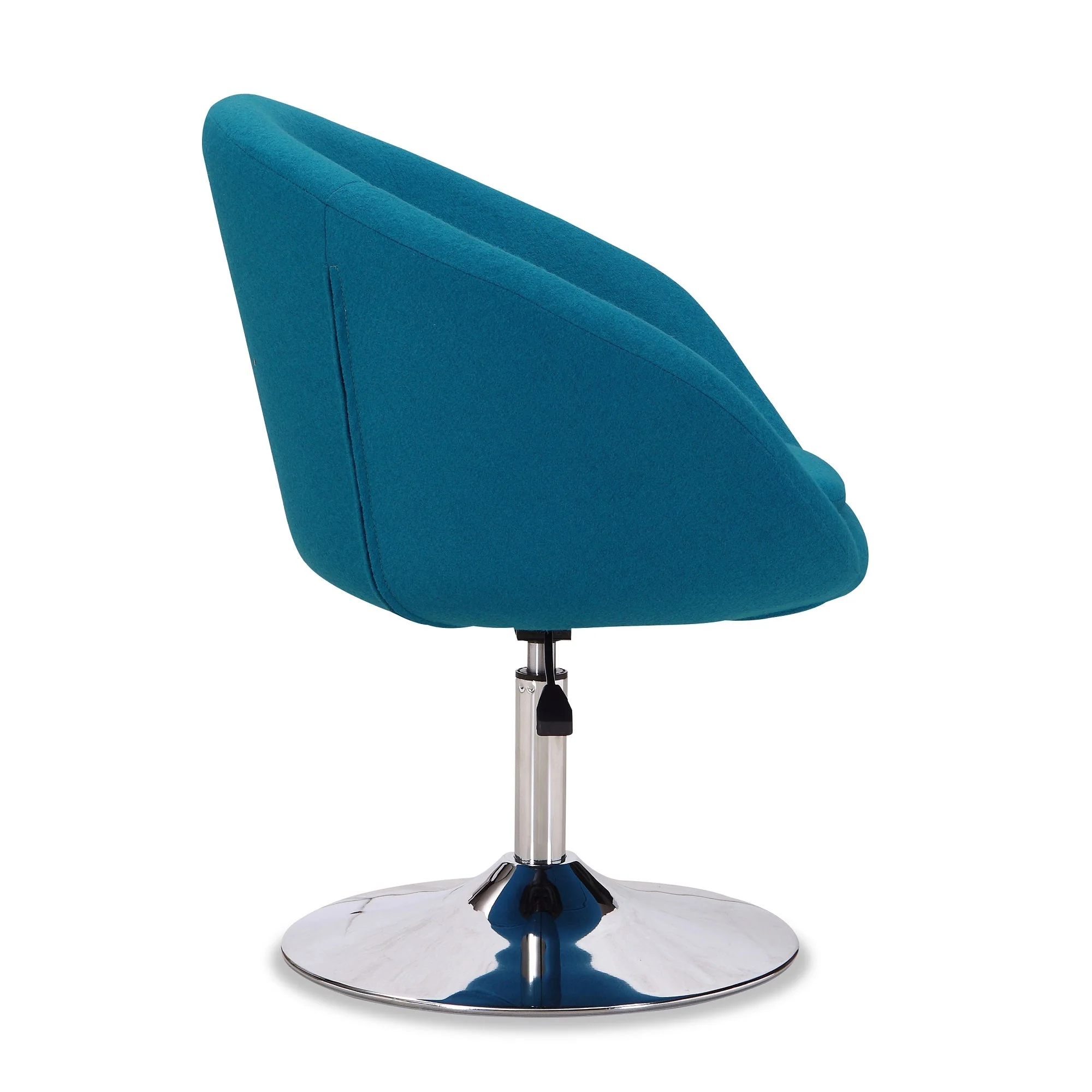Hopper Swivel Adjustable Height Chair in Blue and Polished Chrome (set of 2) - Image 5