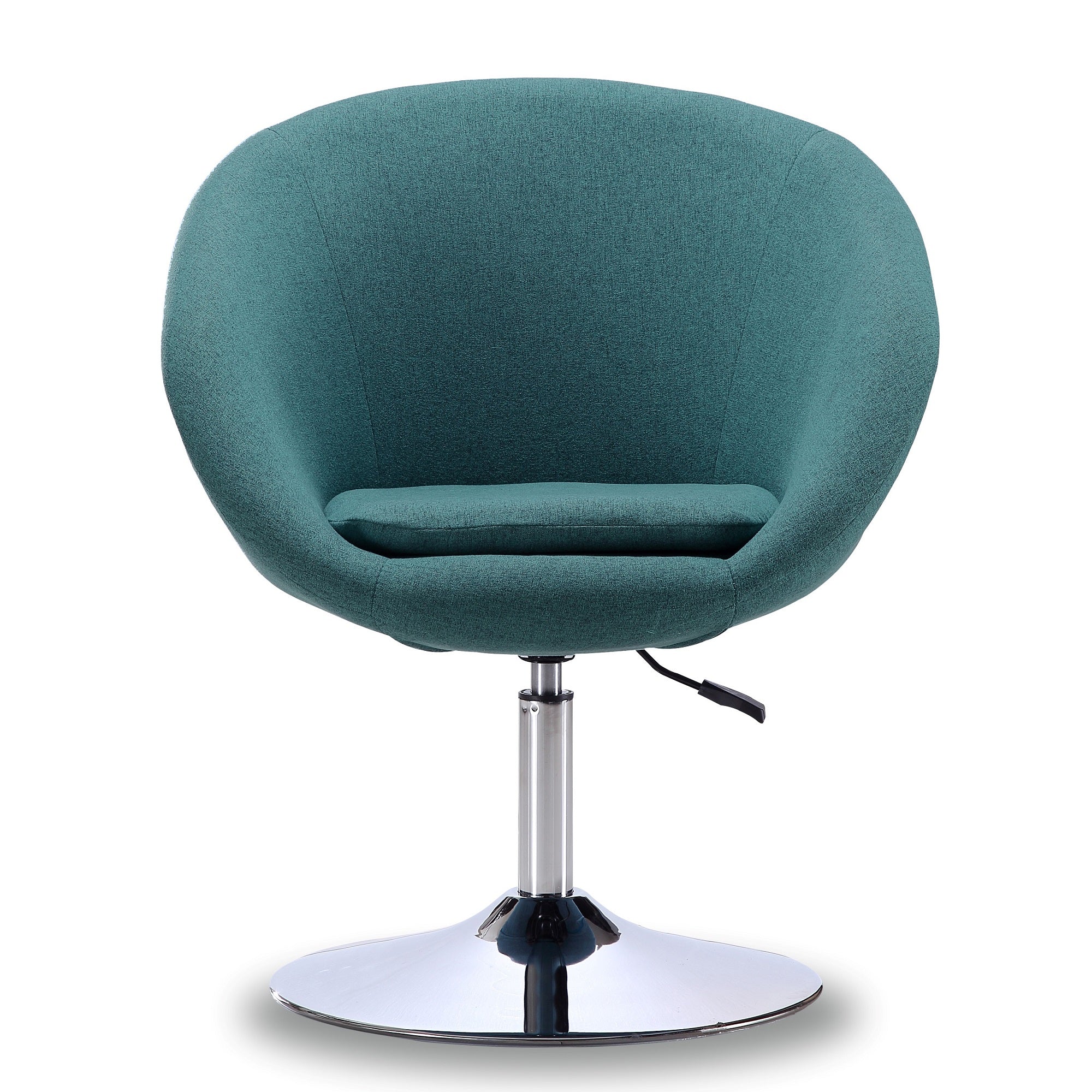 Hopper Swivel Adjustable Height Chair in Sky Blue and Polished Chrome (set of 2) - Image 4