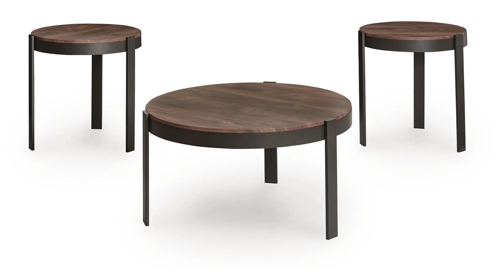 Horizon Hills Brown/Black Table, Set of 3 - Image 2