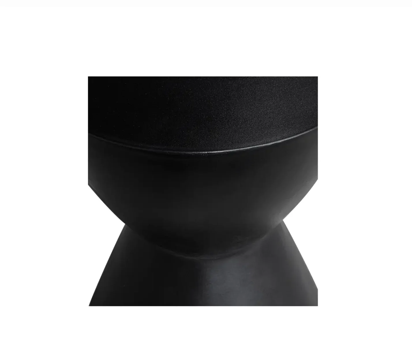 Hourglass Outdoor Stool Black - Image 4