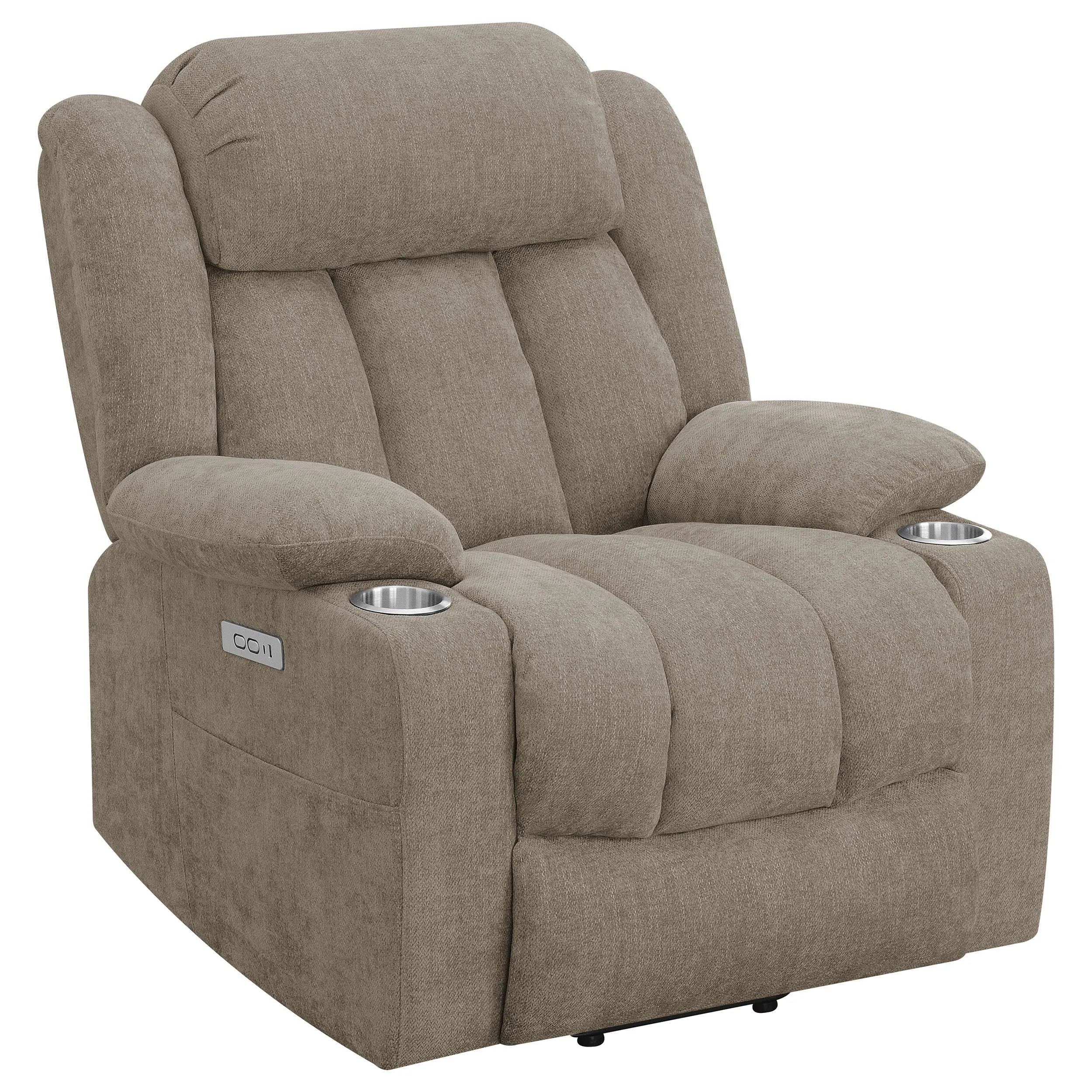 Houston Camel Upholstered Power Lift Recliner Chair - Image 17