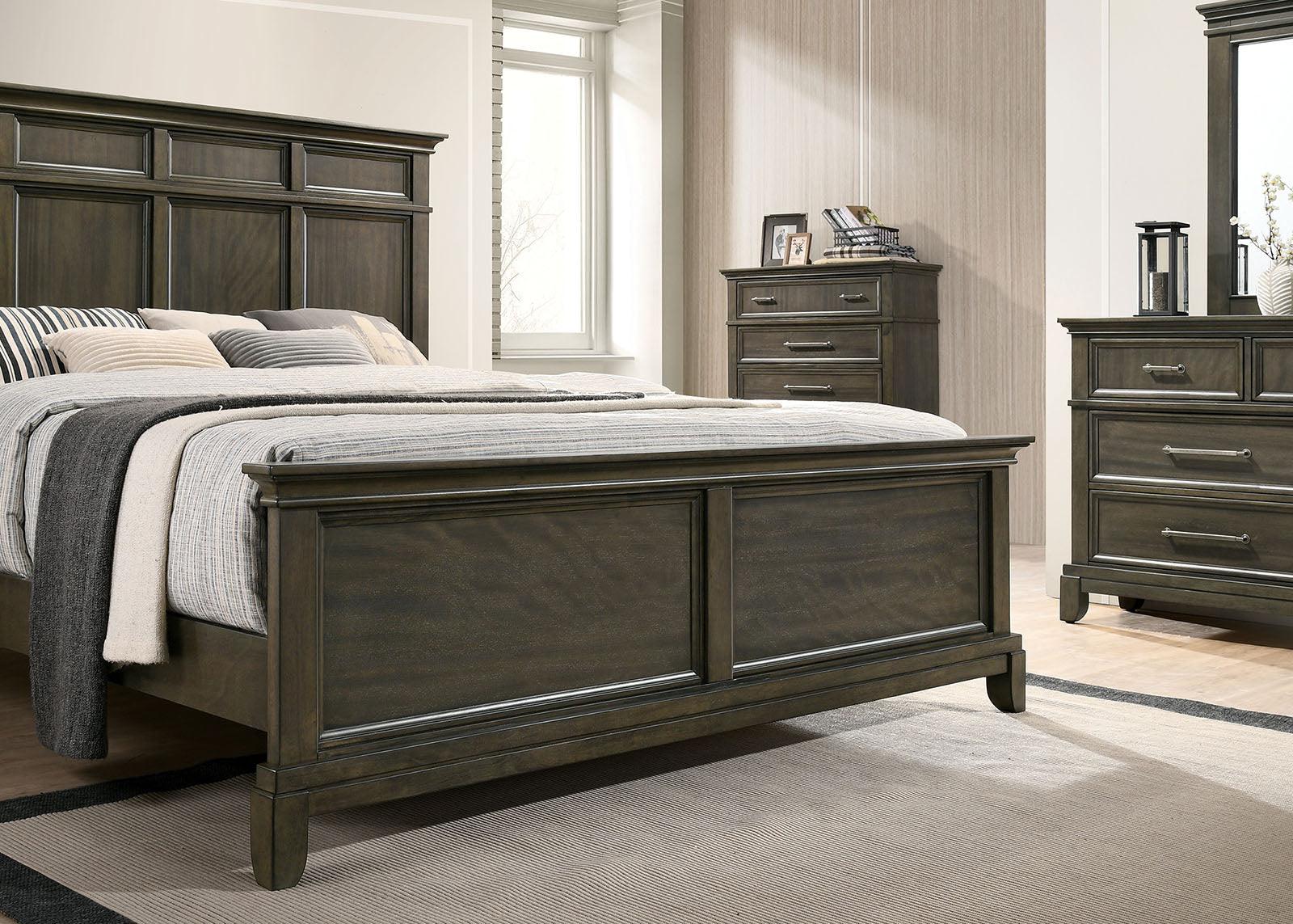 Houston Gray Queen Panel Bed