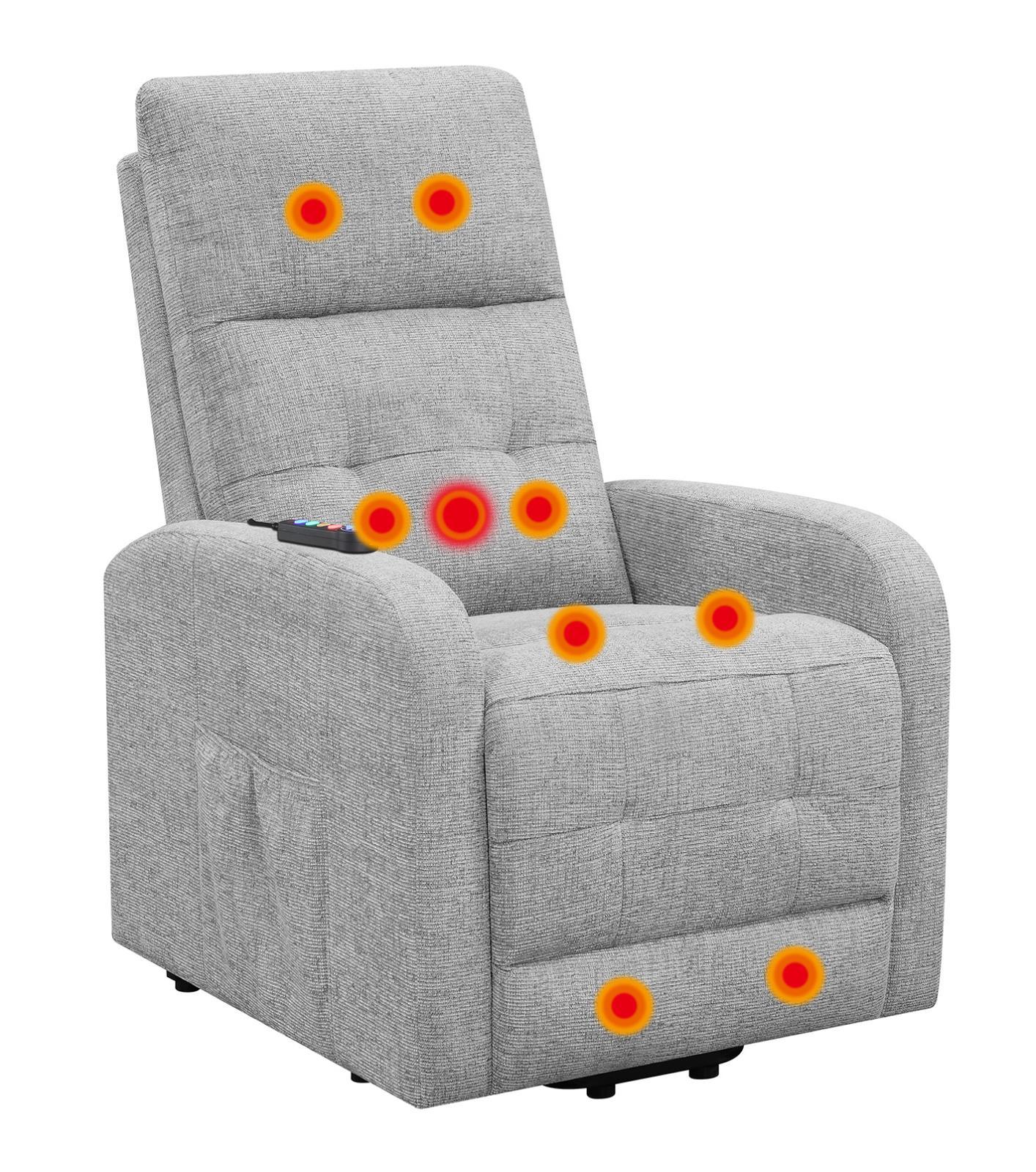 Howie Gray Tufted Upholstered Power Lift Recliner - Image 6