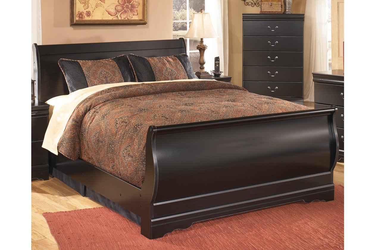 Huey Vineyard Black Full Sleigh Bed - Image 2