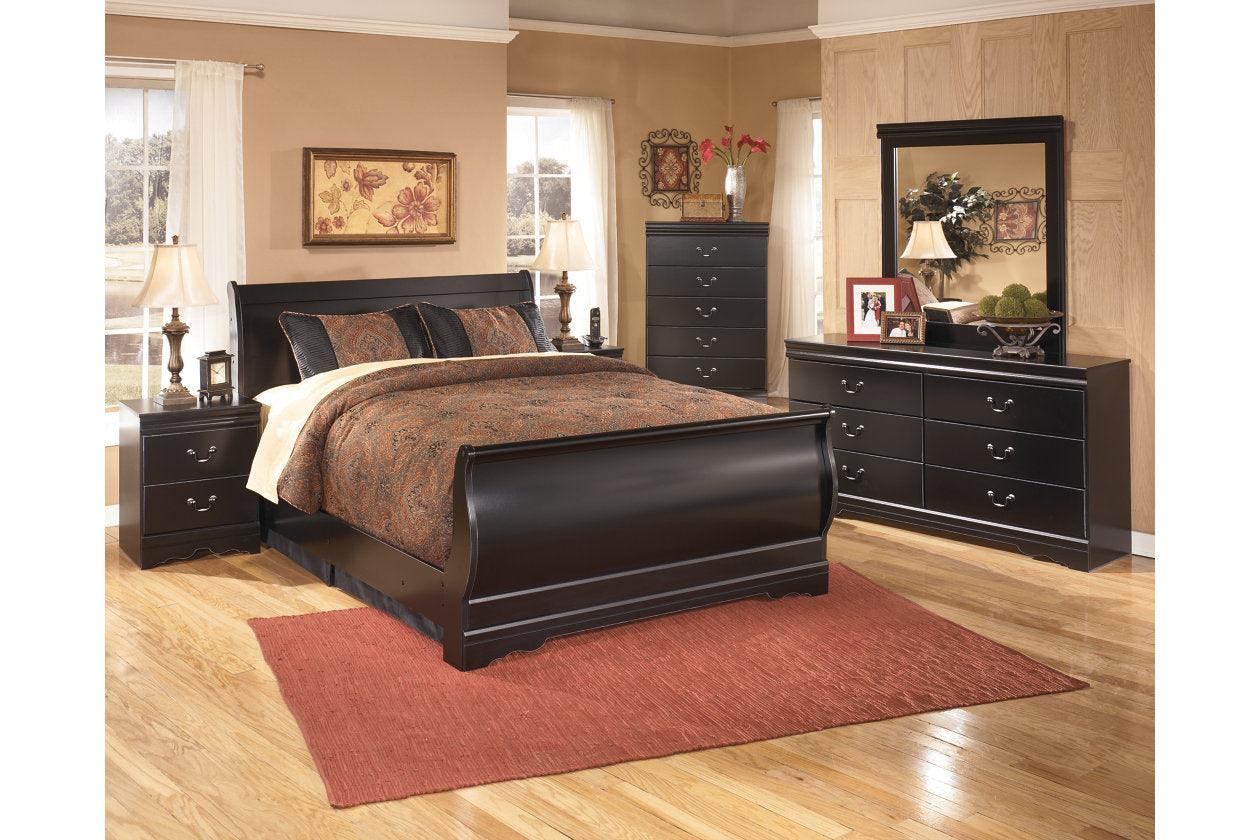 Huey Vineyard Black Full Sleigh Bed - Image 3