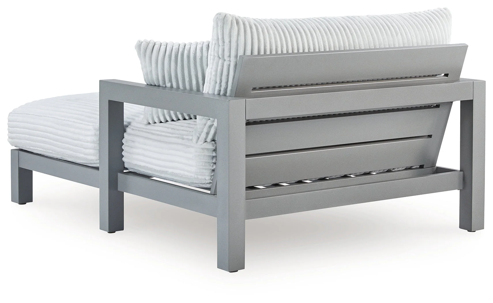 Hurley Park Gray Outdoor Chaise Lounge with Cushion - Image 3