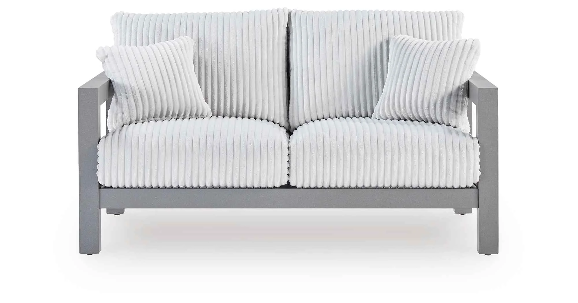 Hurley Park Gray Outdoor Sofa and Loveseat - Image 10