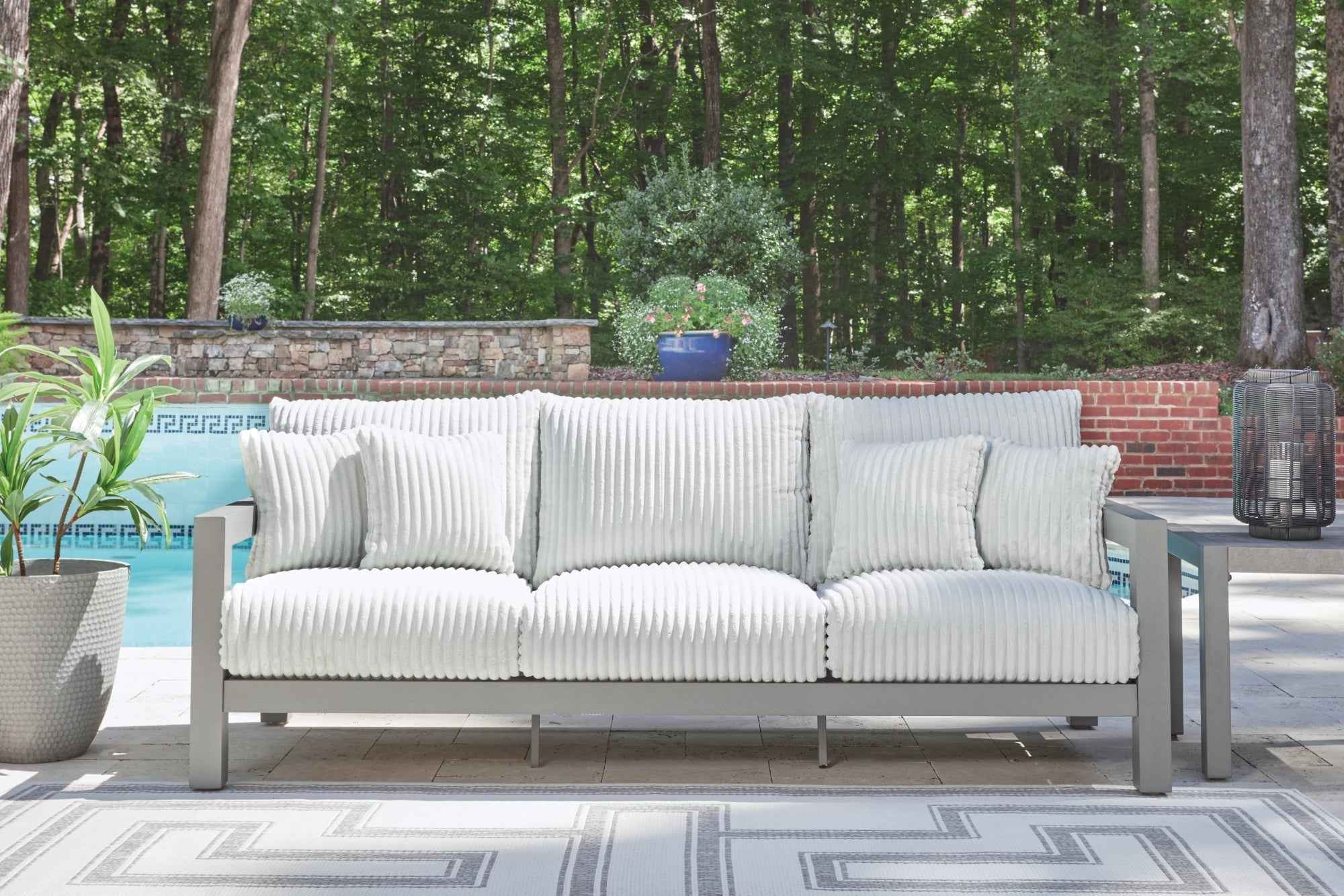 Hurley Park Gray Outdoor Sofa and Loveseat - Image 14