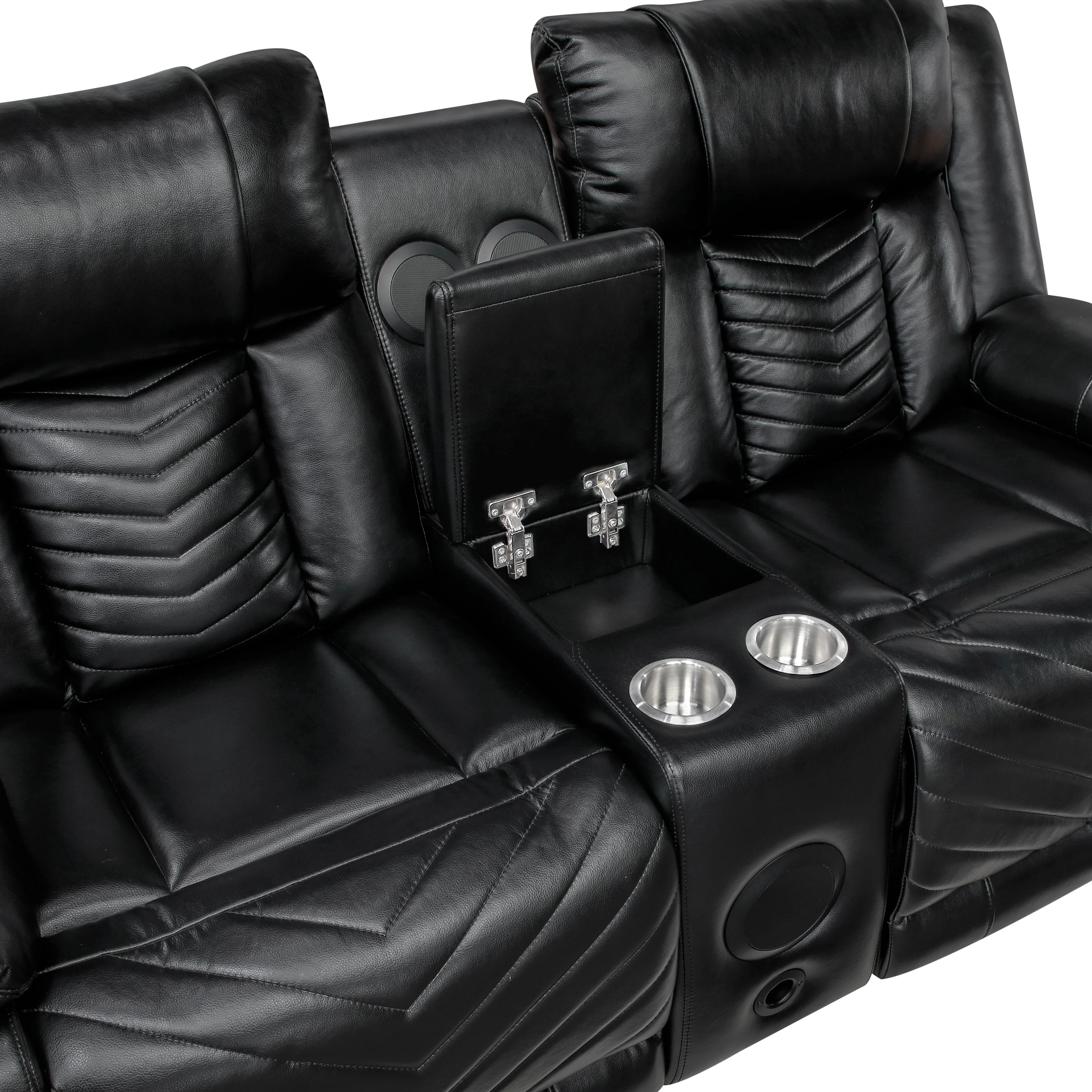 Huron Black Power Double Reclining Living Room Set - Image 18