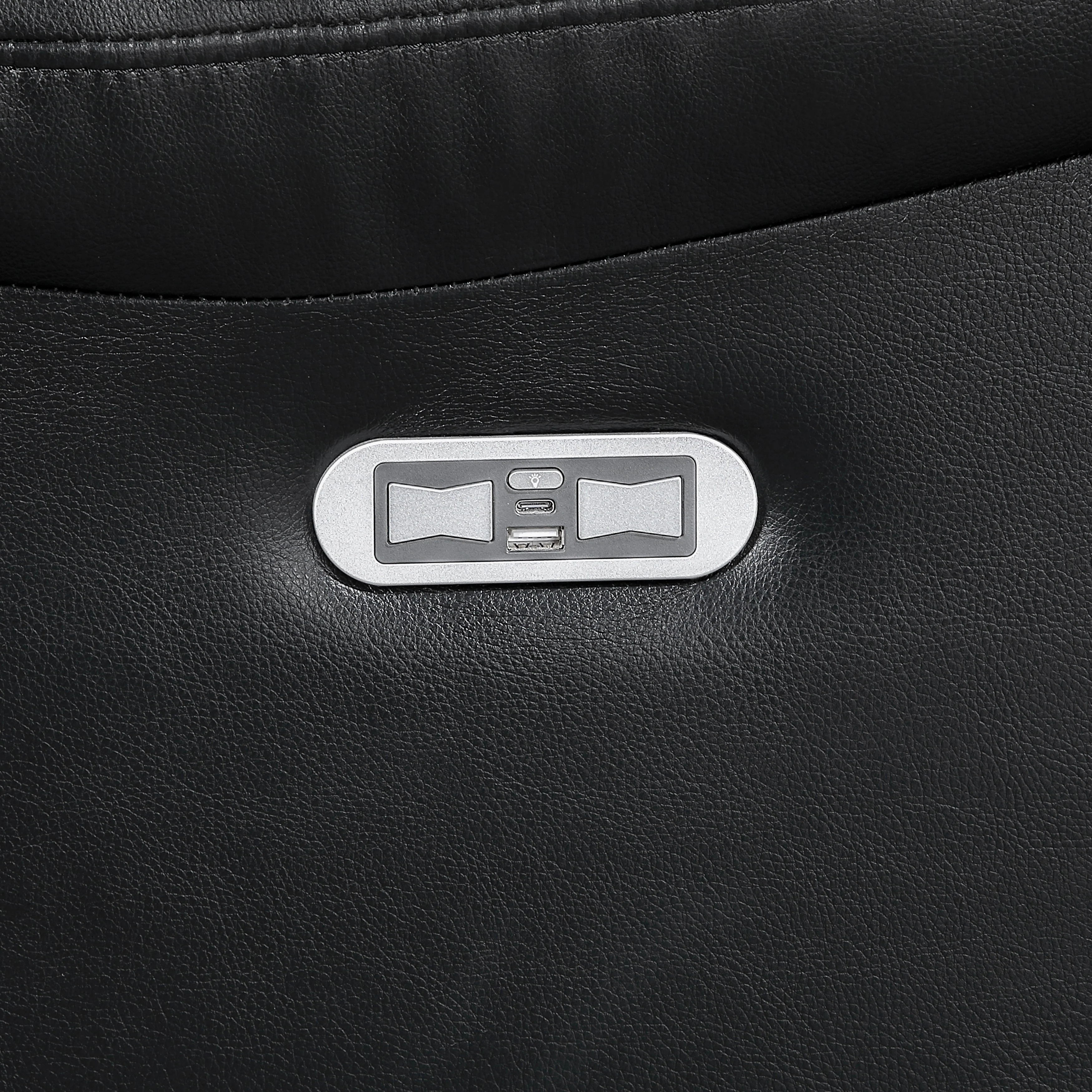 Huron Black Power Double Reclining Sofa - Image 9
