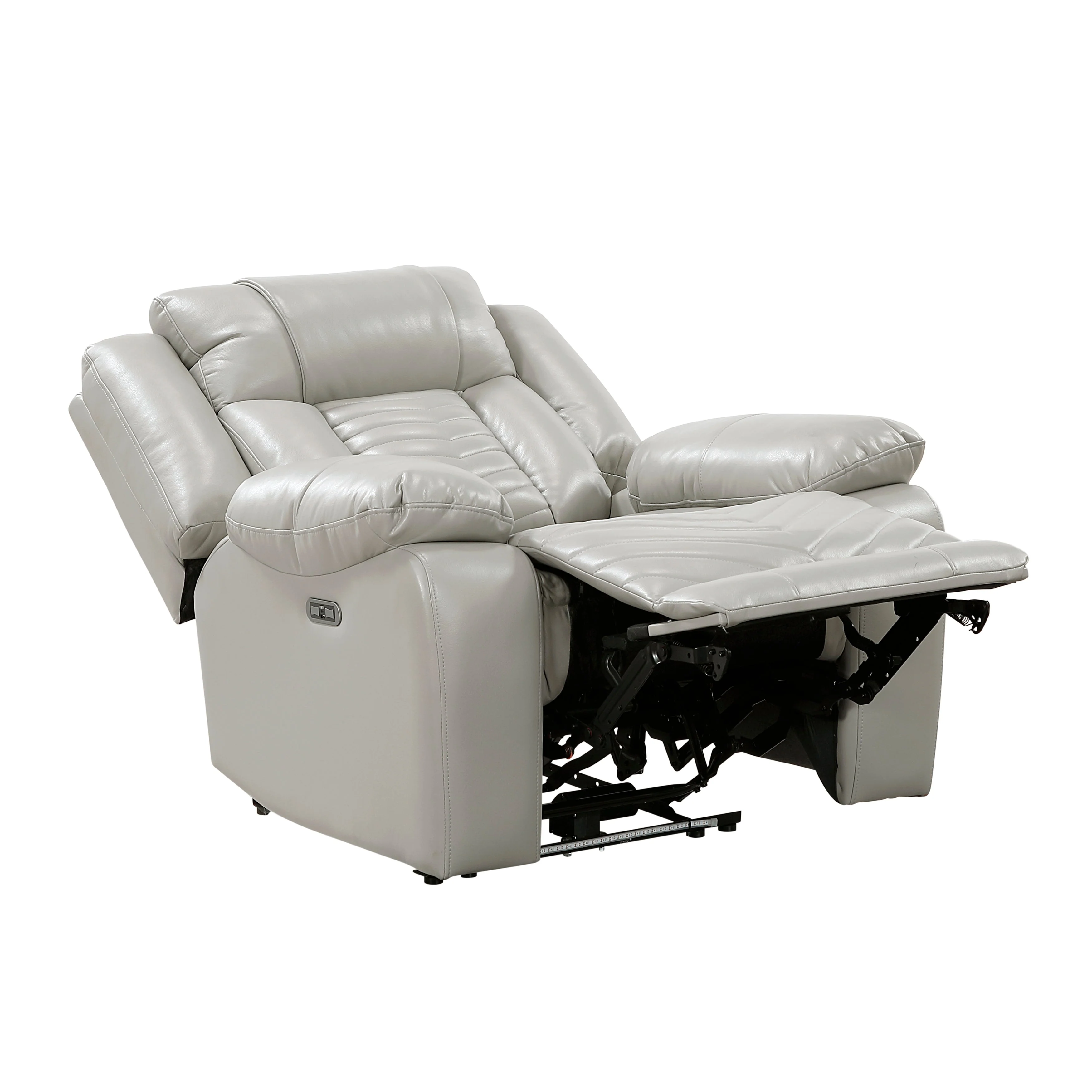 Huron Gray Power Double Reclining Living Room Set - Image 26