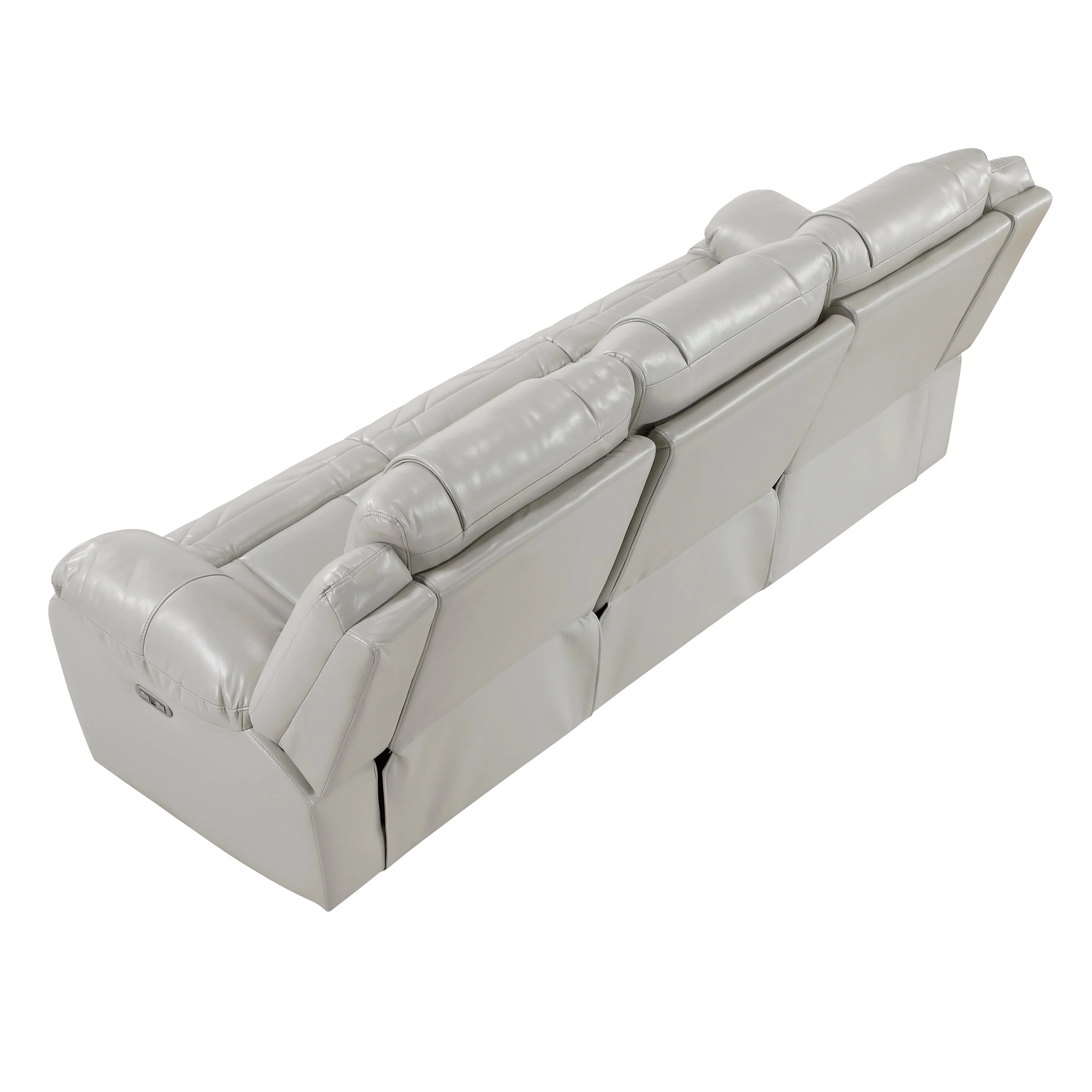 Huron Gray Power Double Reclining Sofa - Image 5