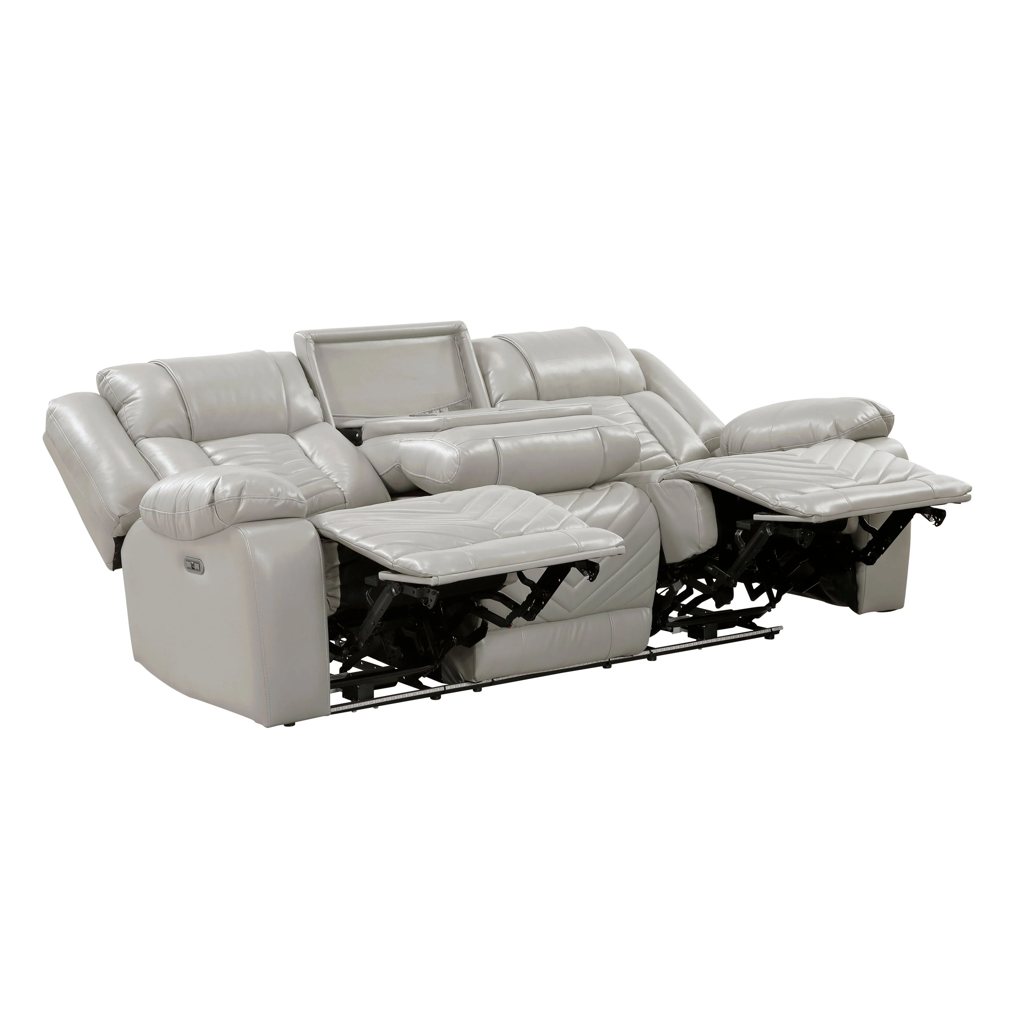 Huron Gray Power Double Reclining Sofa - Image 7